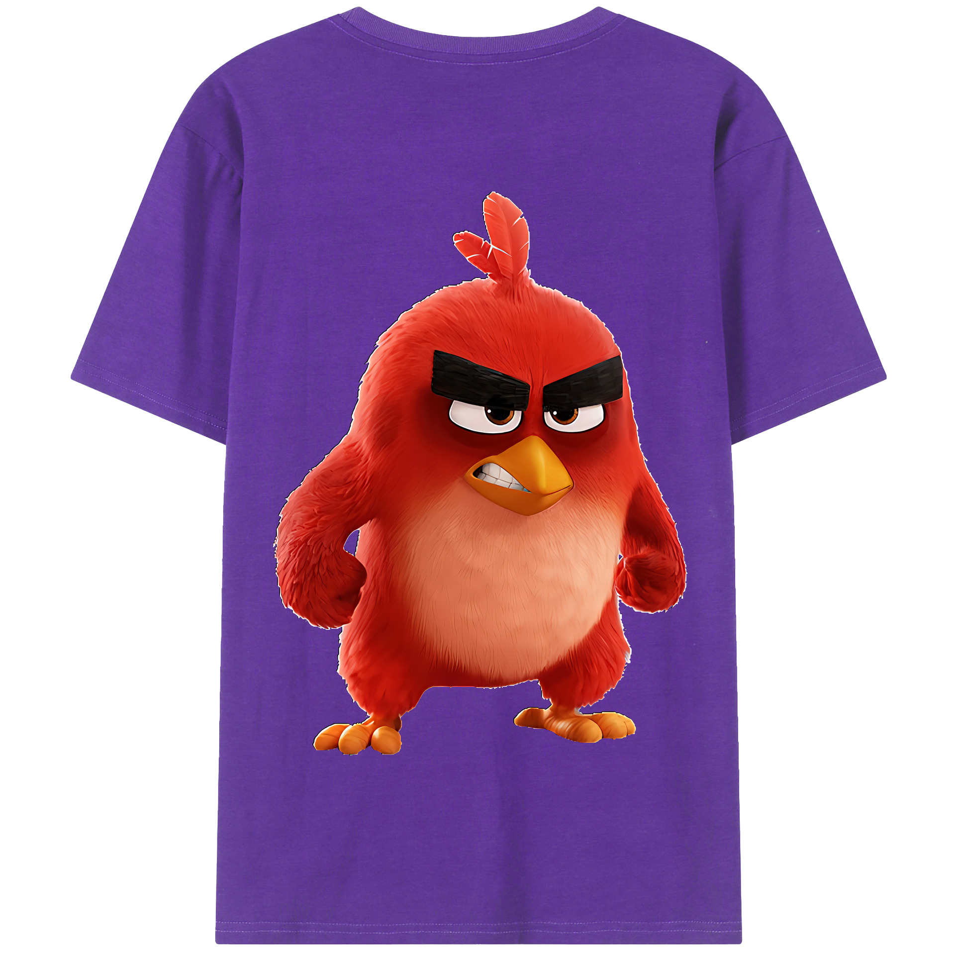 （画像用） Angry Birds アングリーバード 綿100％半袖Tシャツ（背面プリント）