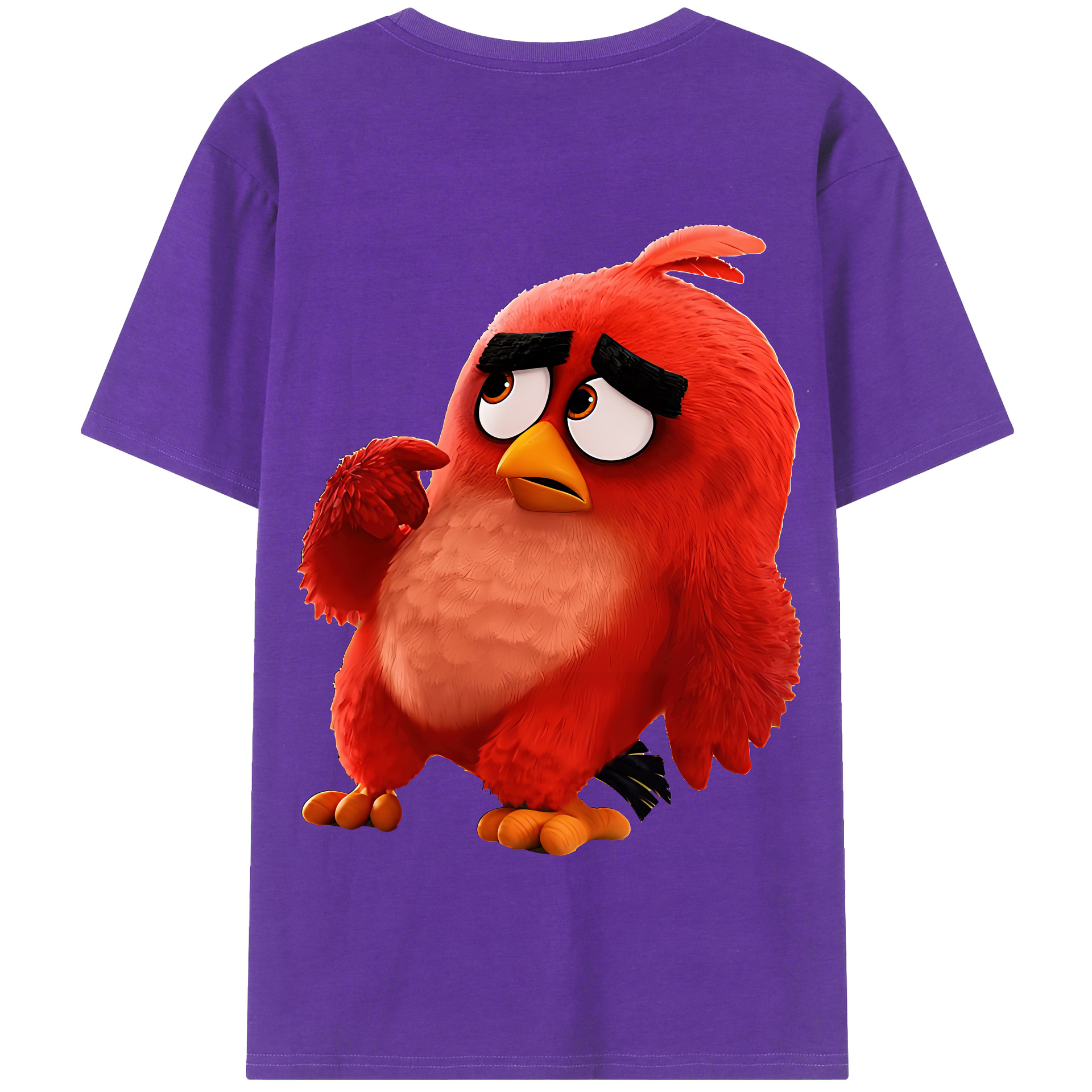 （画像用） Angry Birds アングリーバード 綿100％半袖Tシャツ（背面プリント）