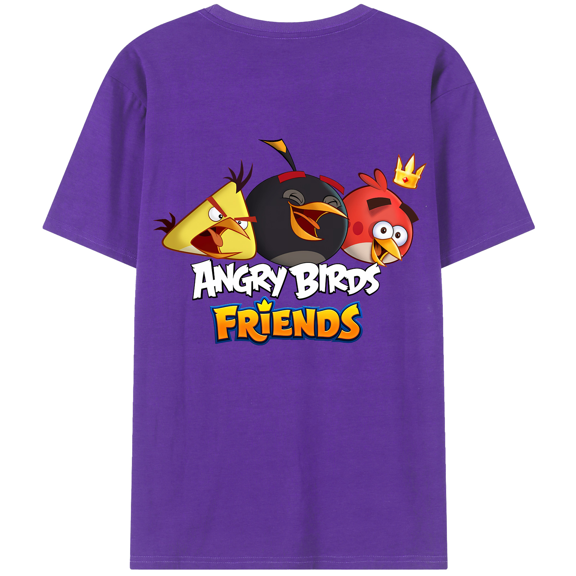 （画像用） Angry Birds アングリーバード 綿100％半袖Tシャツ（背面プリント）