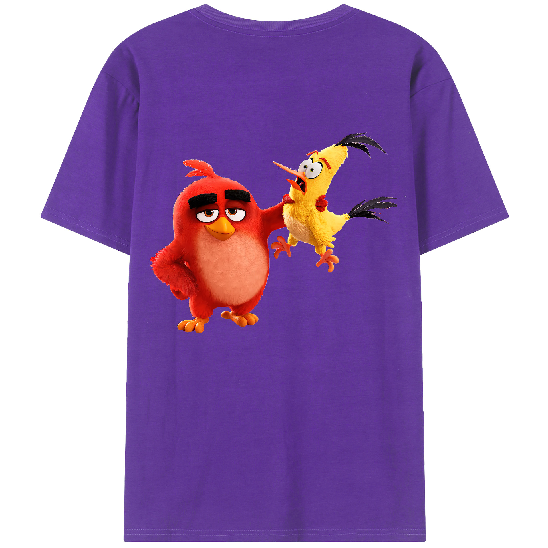 （画像用） Angry Birds アングリーバード 綿100％半袖Tシャツ（背面プリント）