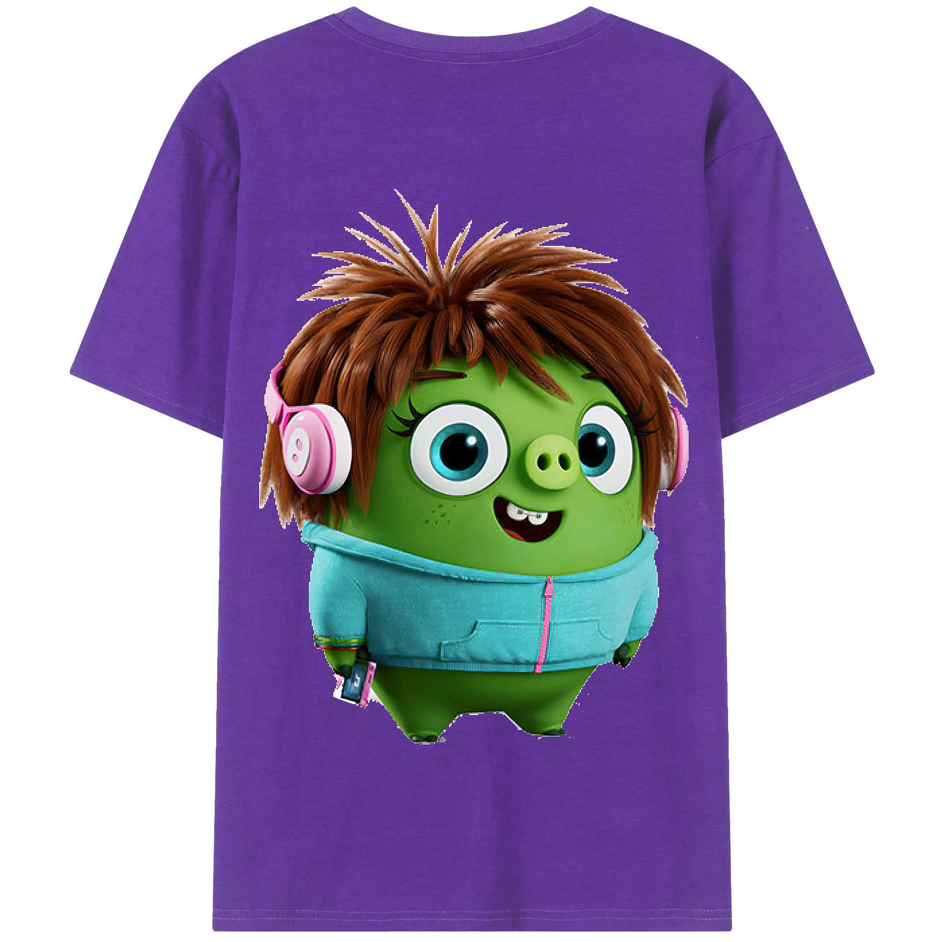 （画像用） Angry Birds アングリーバード 綿100％半袖Tシャツ（背面プリント）