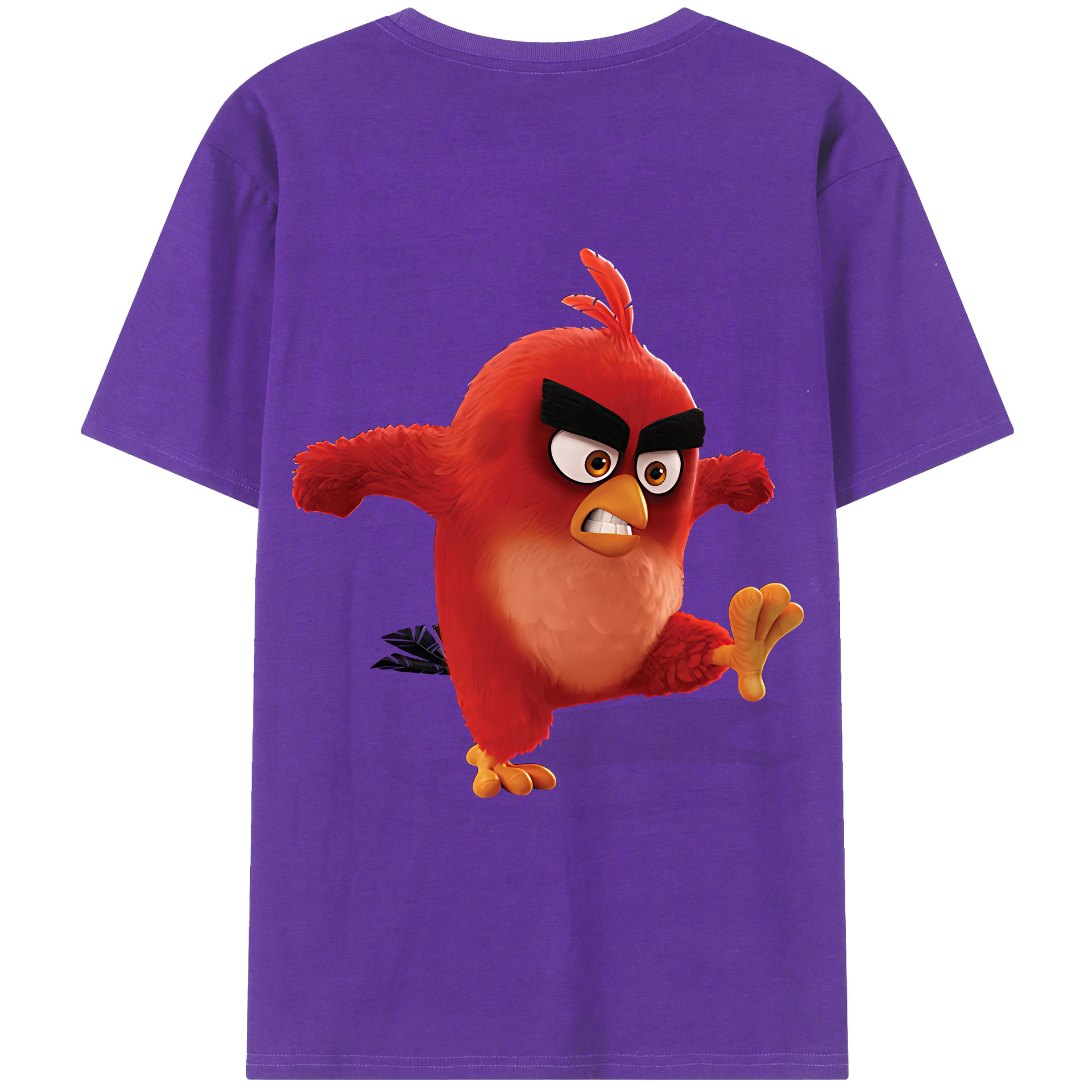 （画像用） Angry Birds アングリーバード 綿100％半袖Tシャツ（背面プリント）