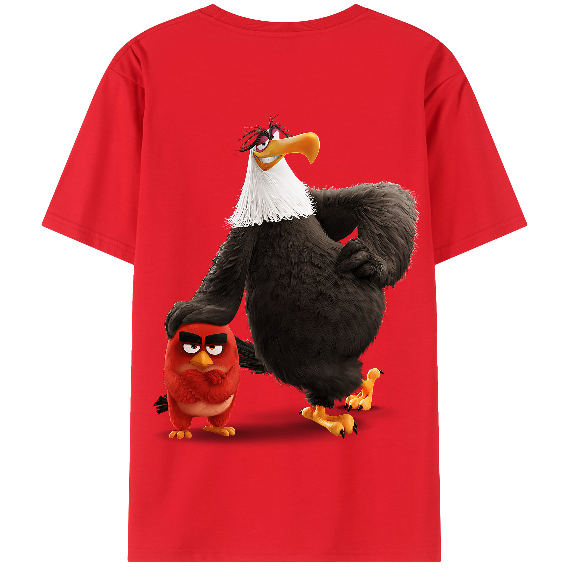（画像用） Angry Birds アングリーバード 綿100％半袖Tシャツ（背面プリント）