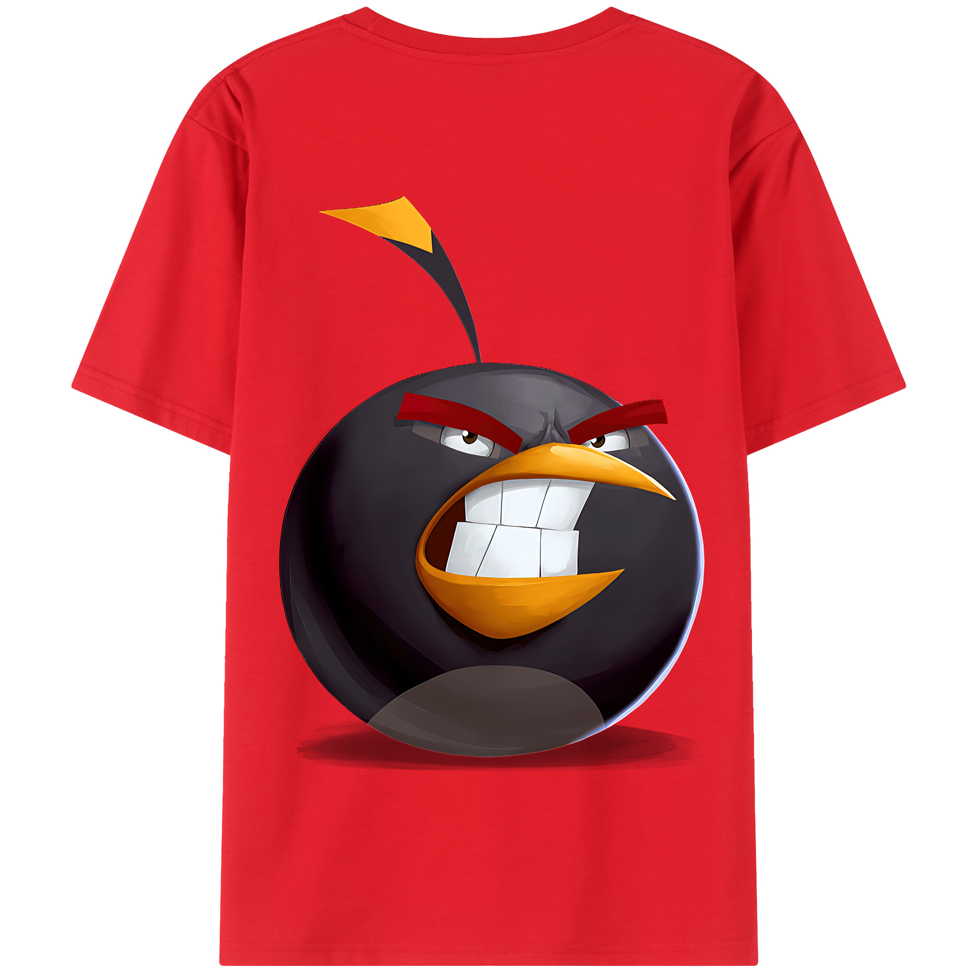 （画像用） Angry Birds アングリーバード 綿100％半袖Tシャツ（背面プリント）