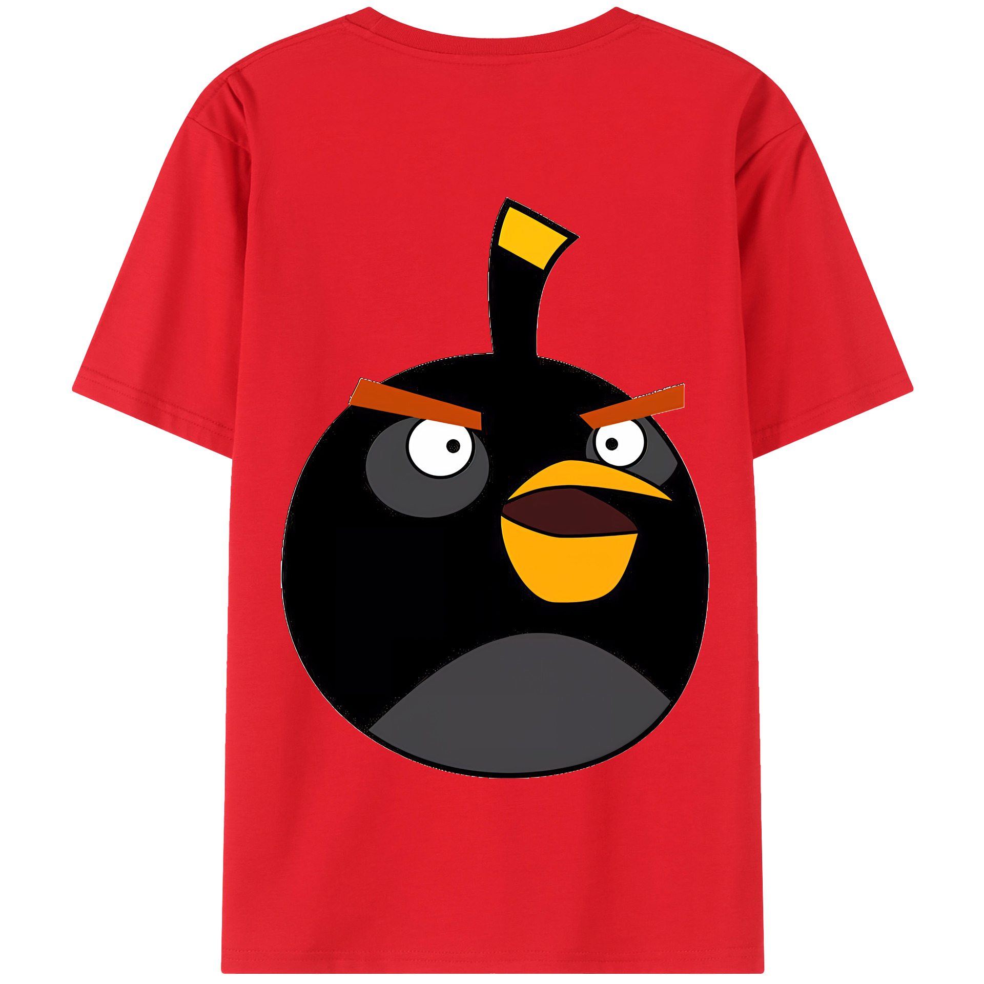（画像用） Angry Birds アングリーバード 綿100％半袖Tシャツ（背面プリント）