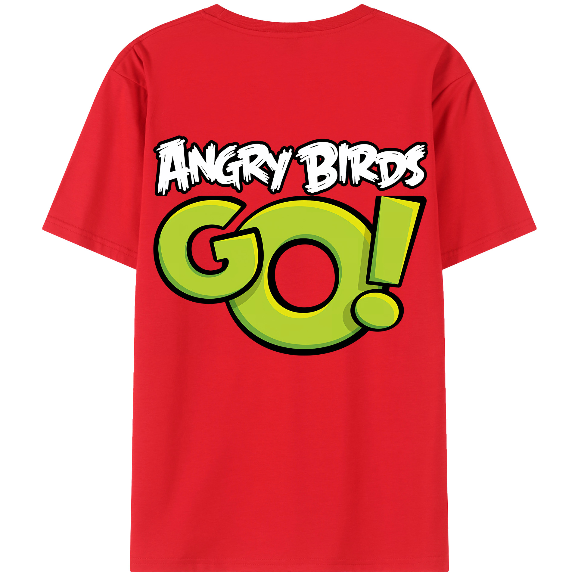 （画像用） Angry Birds アングリーバード 綿100％半袖Tシャツ（背面プリント）