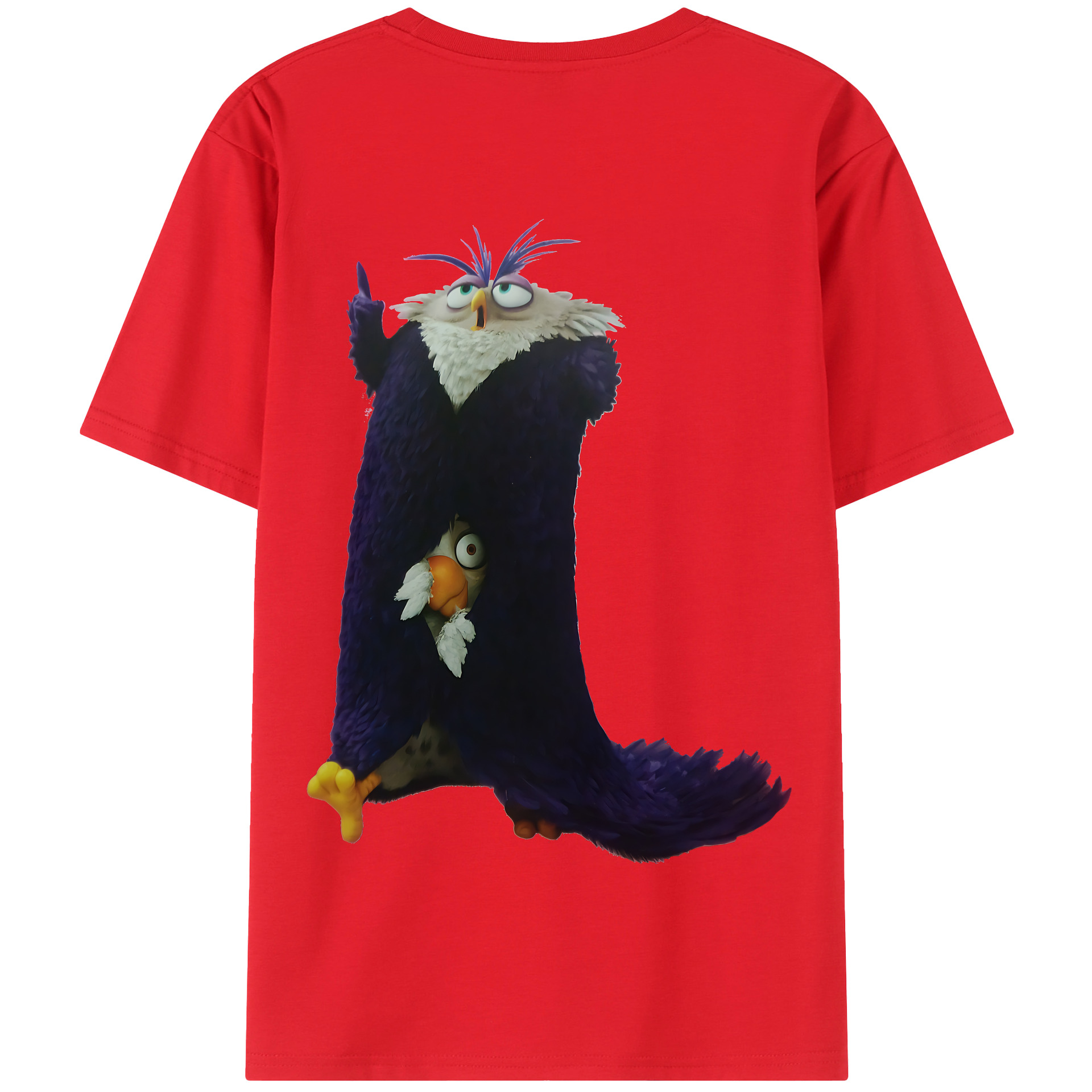 （画像用） Angry Birds アングリーバード 綿100％半袖Tシャツ（背面プリント）