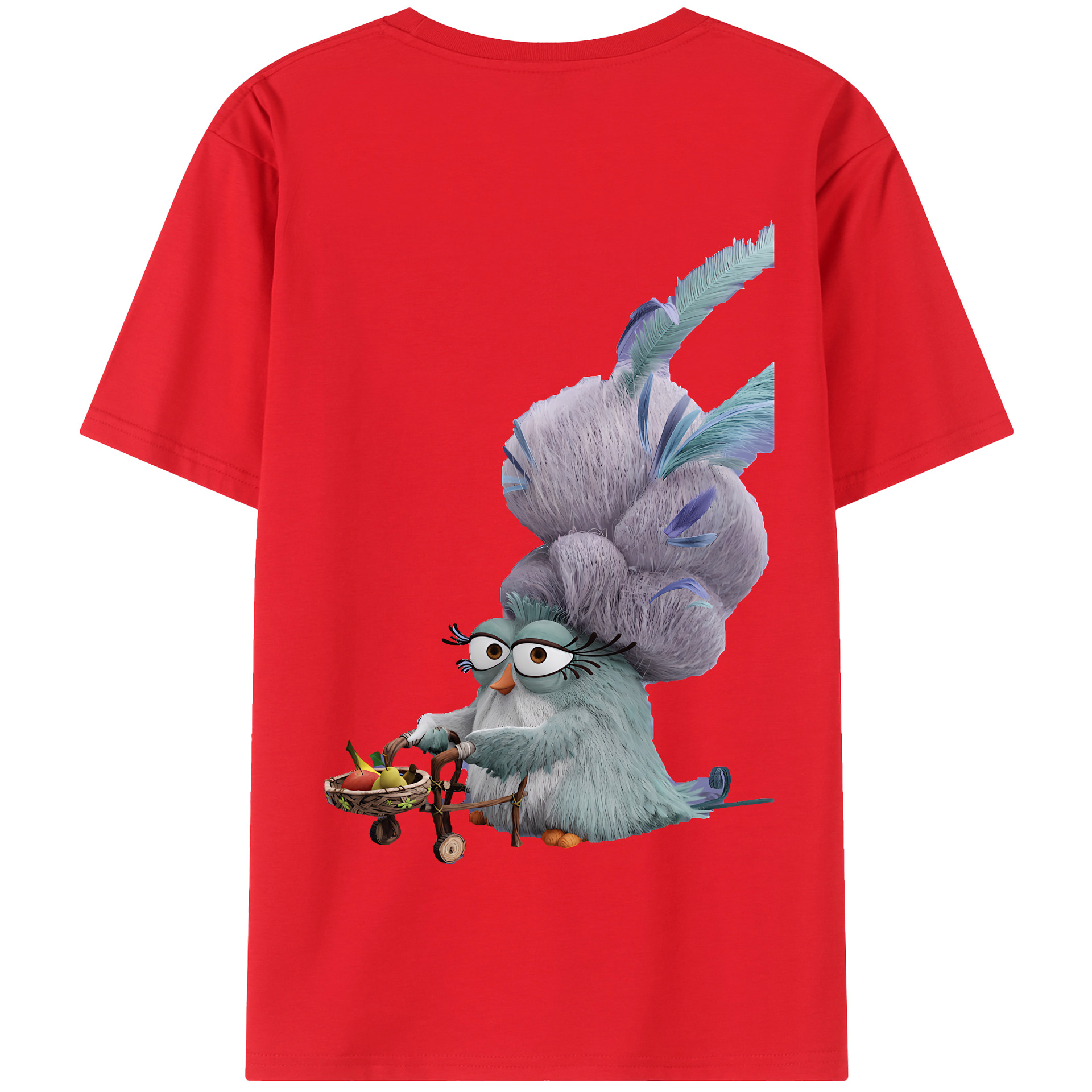 （画像用） Angry Birds アングリーバード 綿100％半袖Tシャツ（背面プリント）