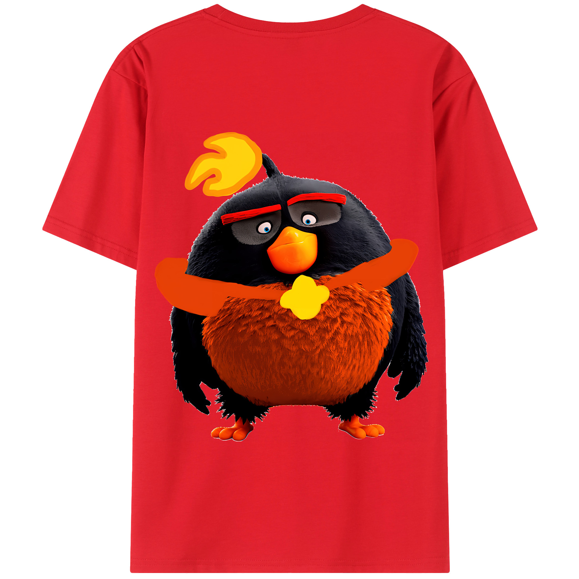 （画像用） Angry Birds アングリーバード 綿100％半袖Tシャツ（背面プリント）
