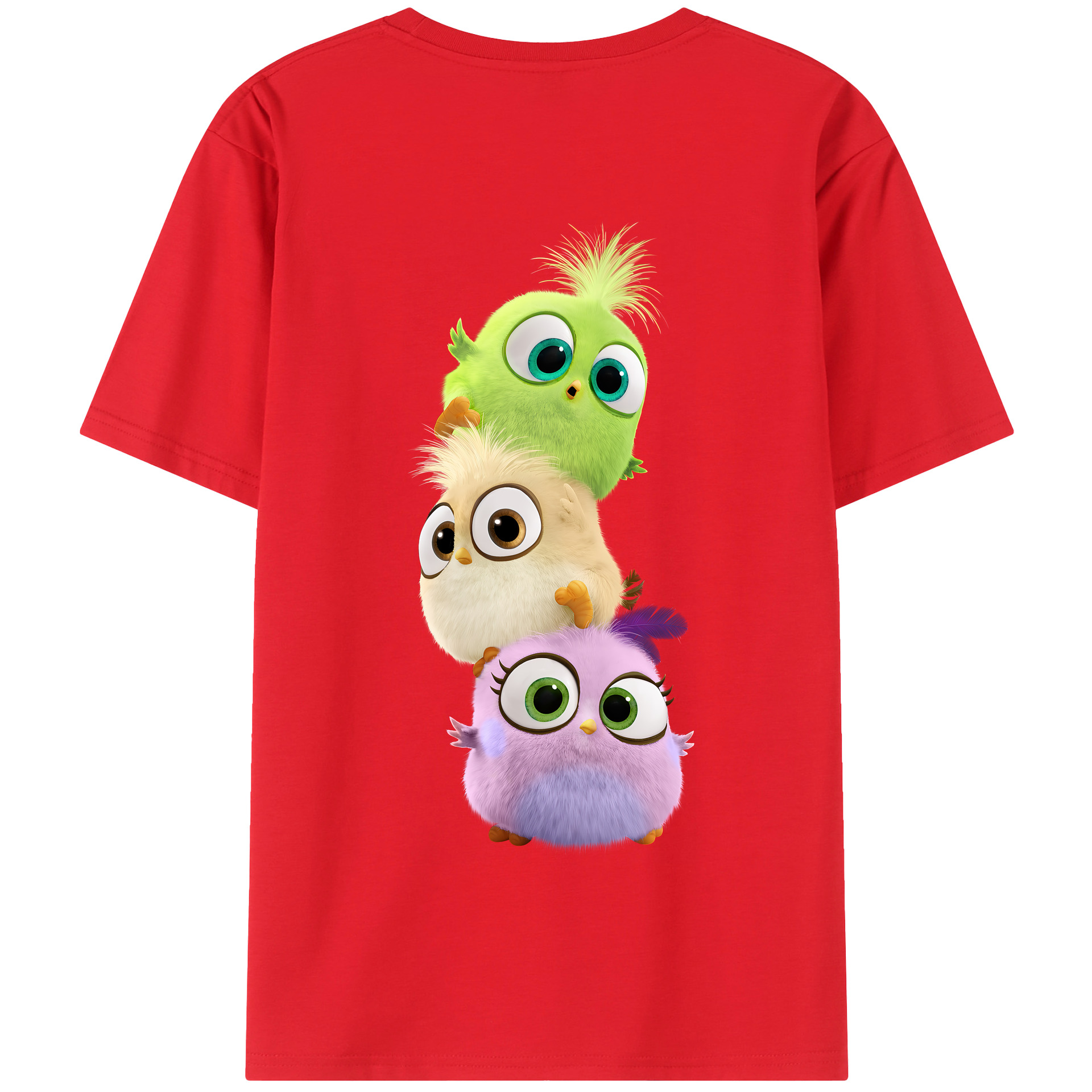 （画像用） Angry Birds アングリーバード 綿100％半袖Tシャツ（背面プリント）