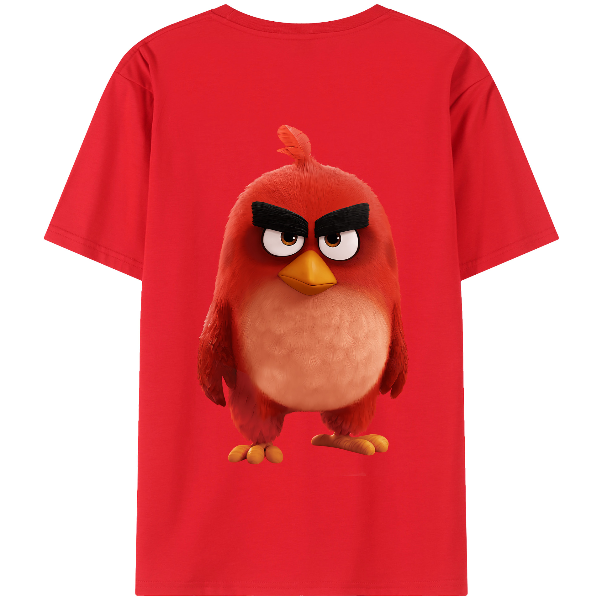 （画像用） Angry Birds アングリーバード 綿100％半袖Tシャツ（背面プリント）