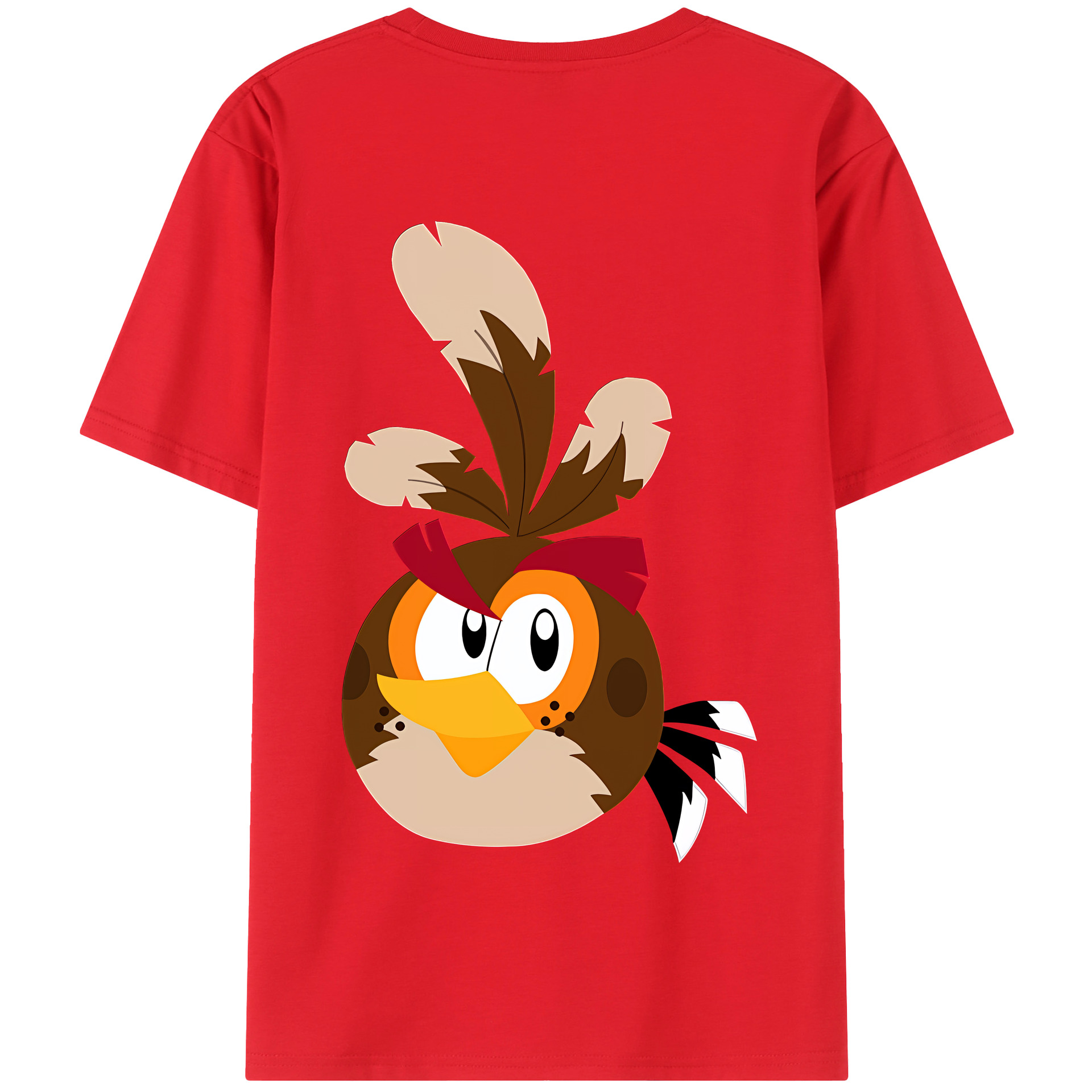 （画像用） Angry Birds アングリーバード 綿100％半袖Tシャツ（背面プリント）