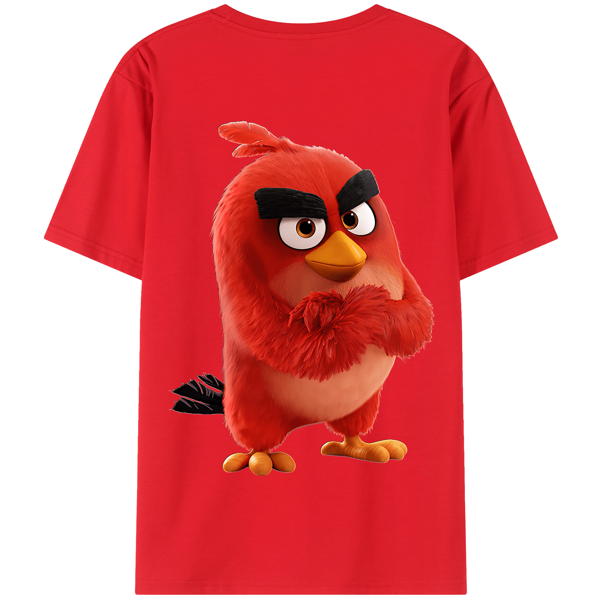 （画像用） Angry Birds アングリーバード 綿100％半袖Tシャツ（背面プリント）
