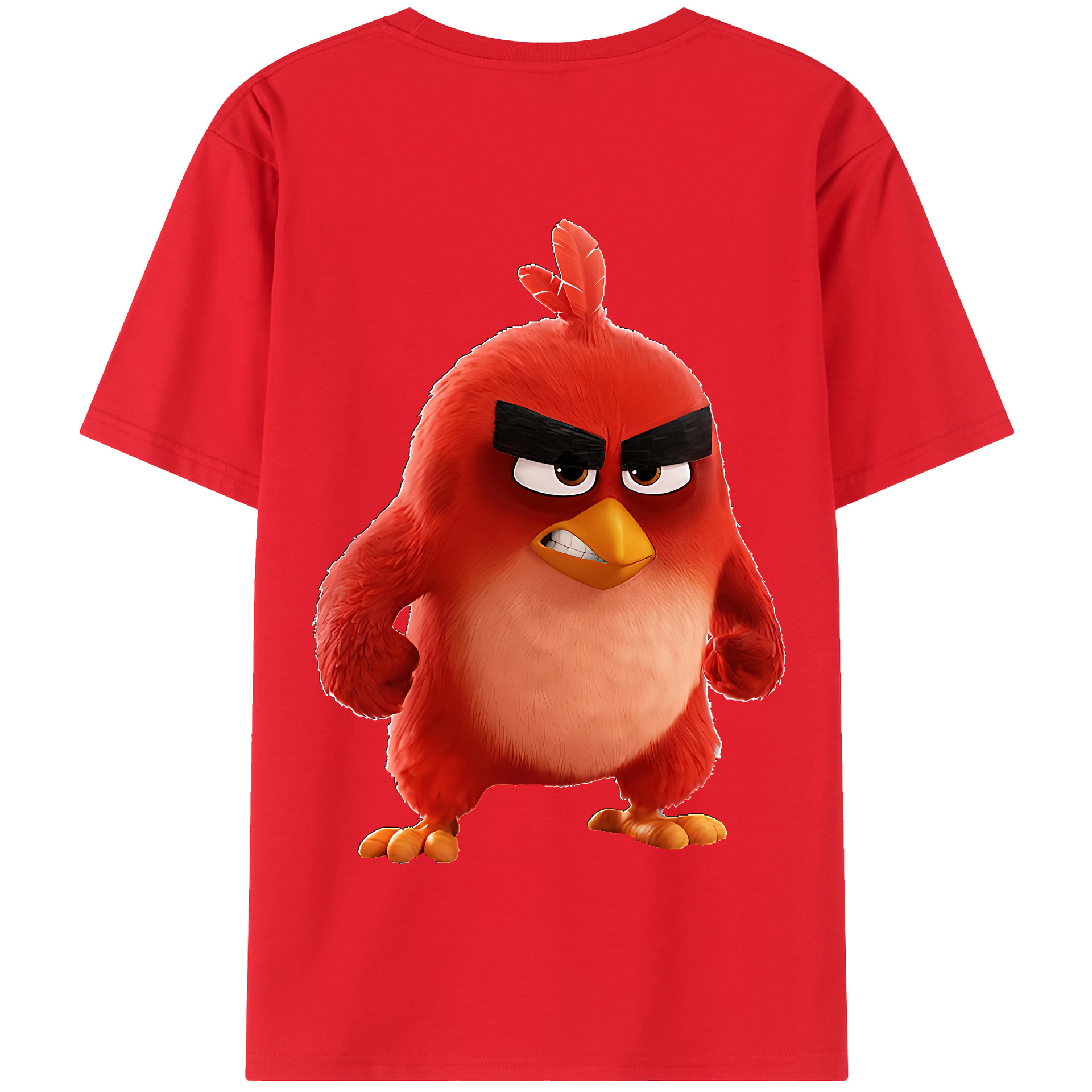 （画像用） Angry Birds アングリーバード 綿100％半袖Tシャツ（背面プリント）