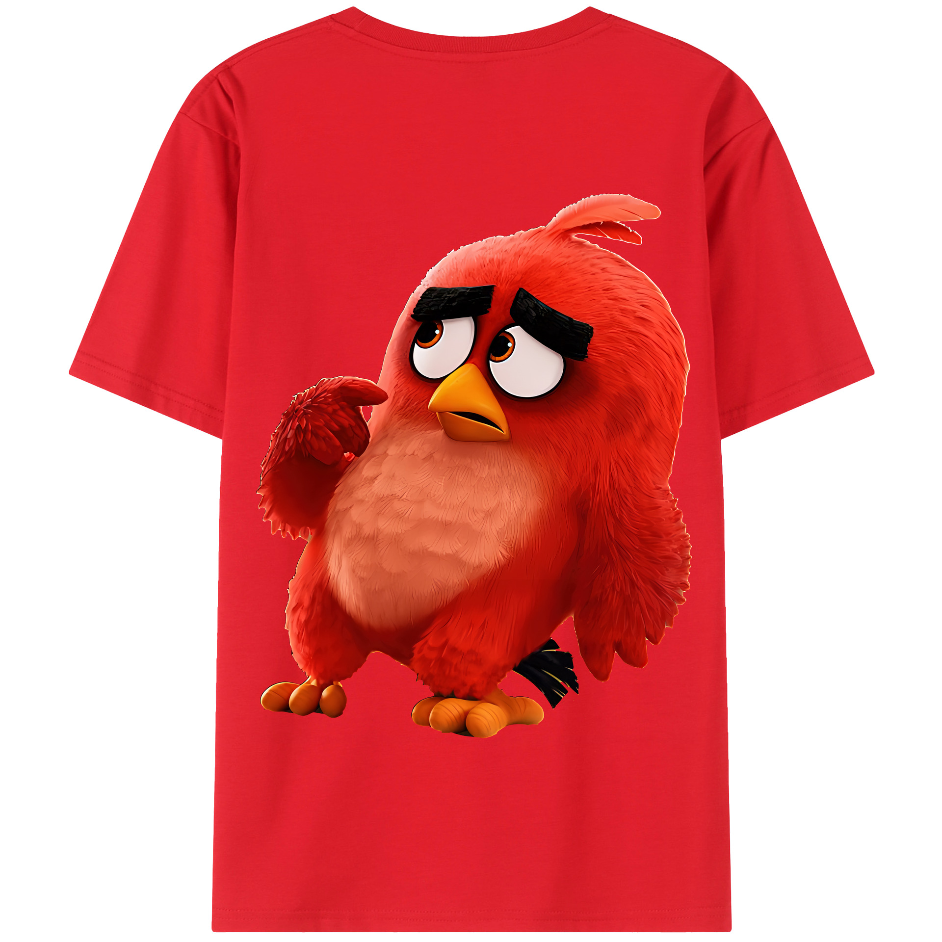 （画像用） Angry Birds アングリーバード 綿100％半袖Tシャツ（背面プリント）