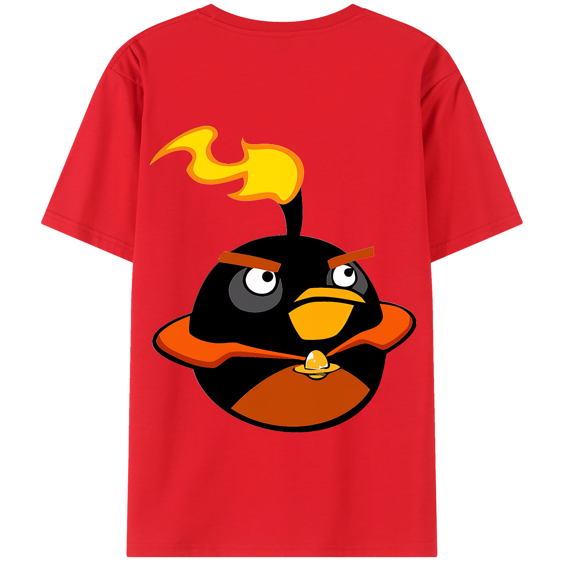 （画像用） Angry Birds アングリーバード 綿100％半袖Tシャツ（背面プリント）