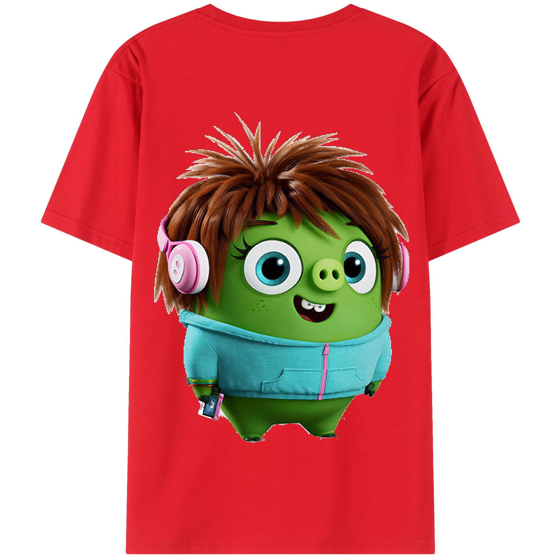（画像用） Angry Birds アングリーバード 綿100％半袖Tシャツ（背面プリント）