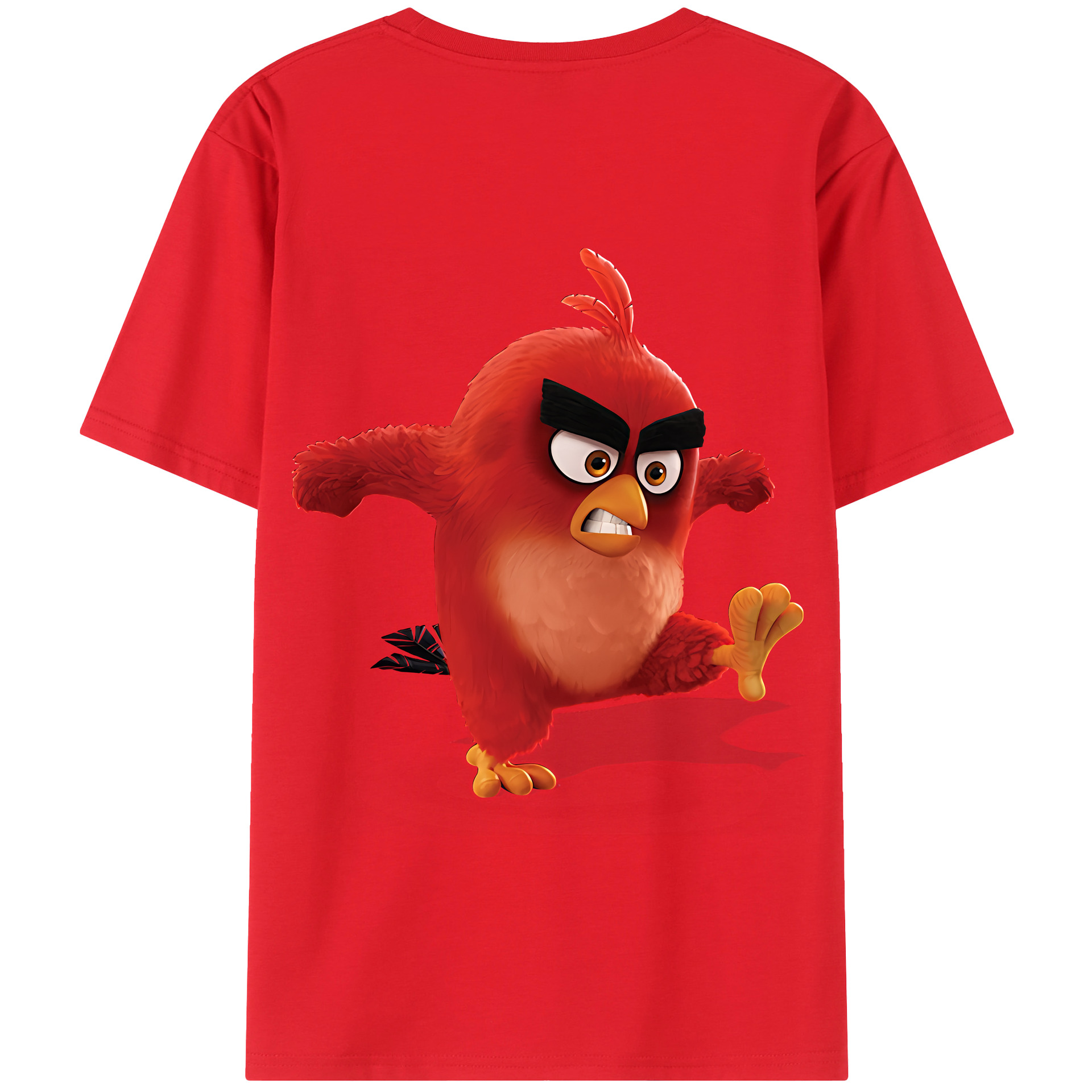 （画像用） Angry Birds アングリーバード 綿100％半袖Tシャツ（背面プリント）