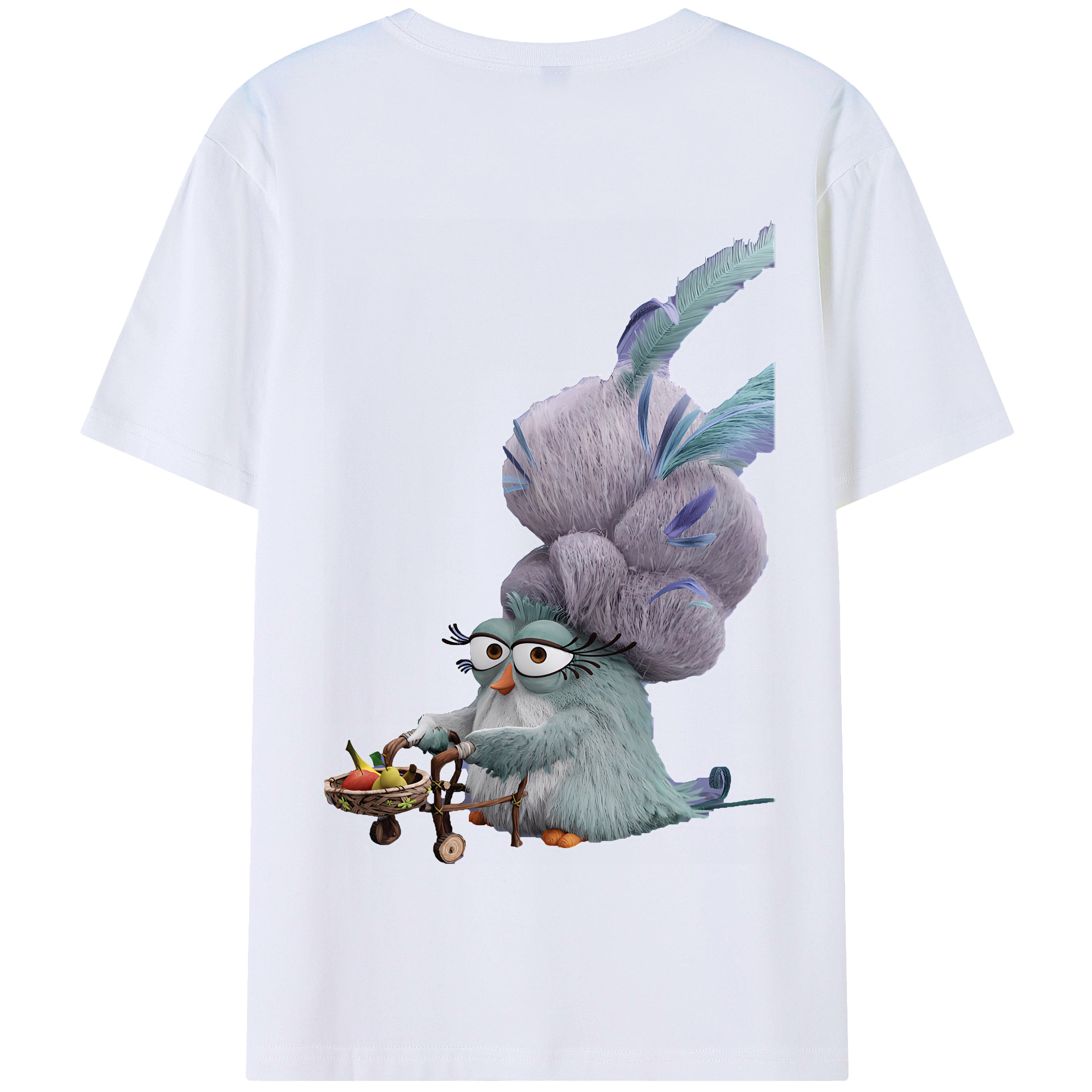 （画像用） Angry Birds アングリーバード 綿100％半袖Tシャツ（背面プリント）