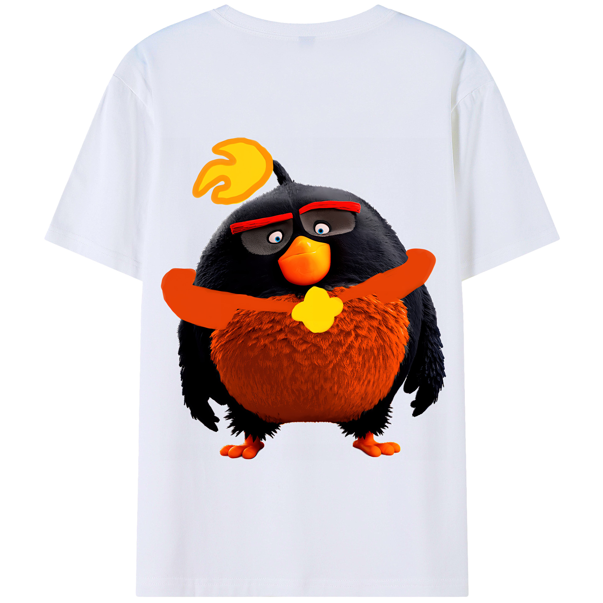（画像用） Angry Birds アングリーバード 綿100％半袖Tシャツ（背面プリント）