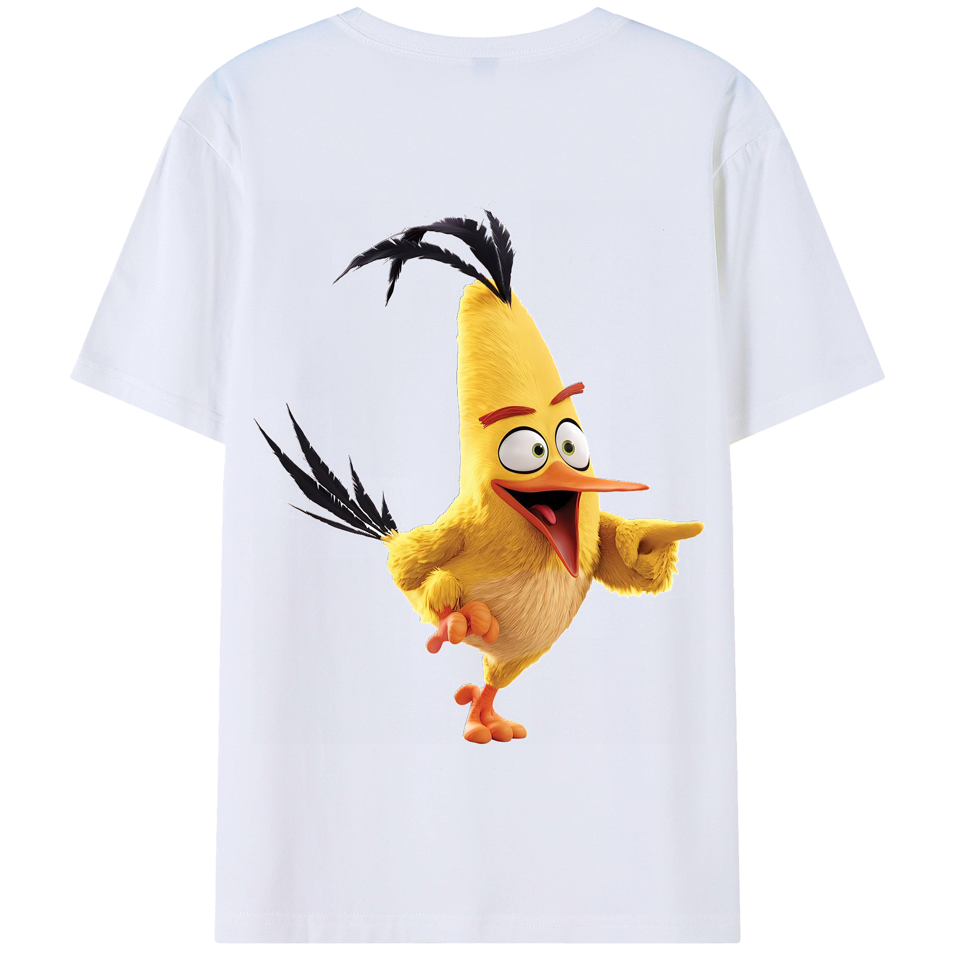 （画像用） Angry Birds アングリーバード 綿100％半袖Tシャツ（背面プリント）