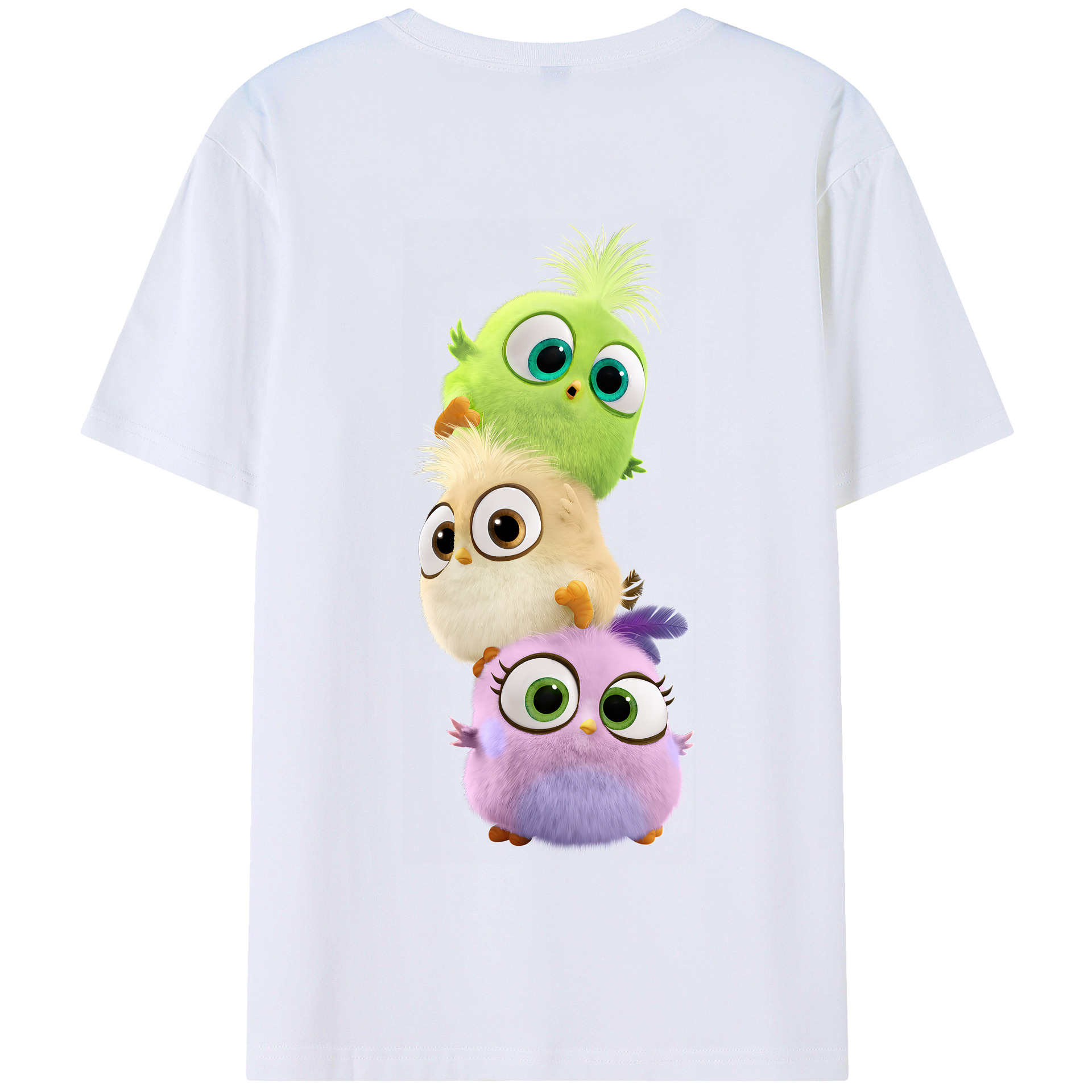 （画像用） Angry Birds アングリーバード 綿100％半袖Tシャツ（背面プリント）