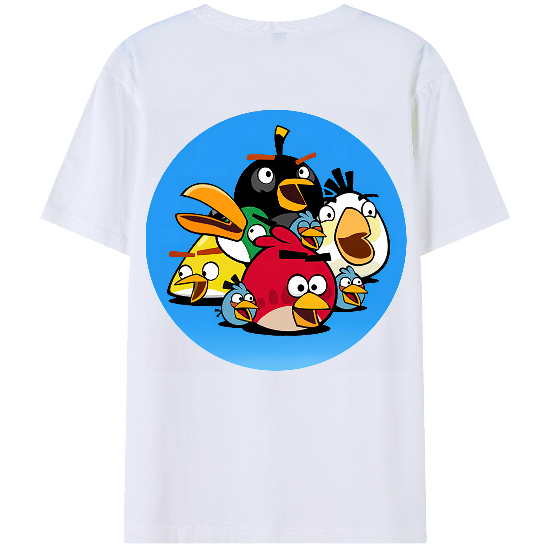 （画像用） Angry Birds アングリーバード 綿100％半袖Tシャツ（背面プリント）