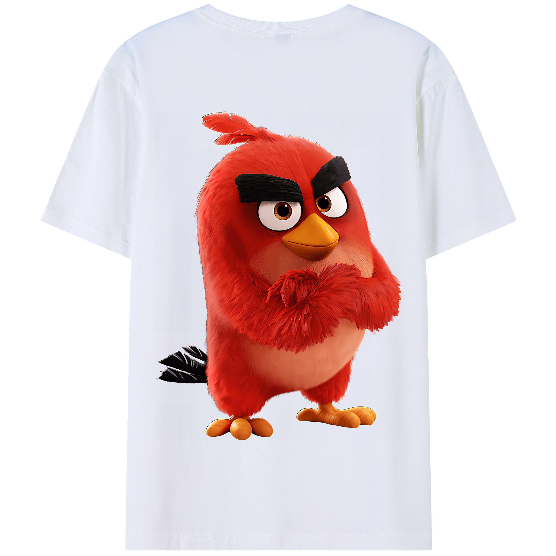 （画像用） Angry Birds アングリーバード 綿100％半袖Tシャツ（背面プリント）