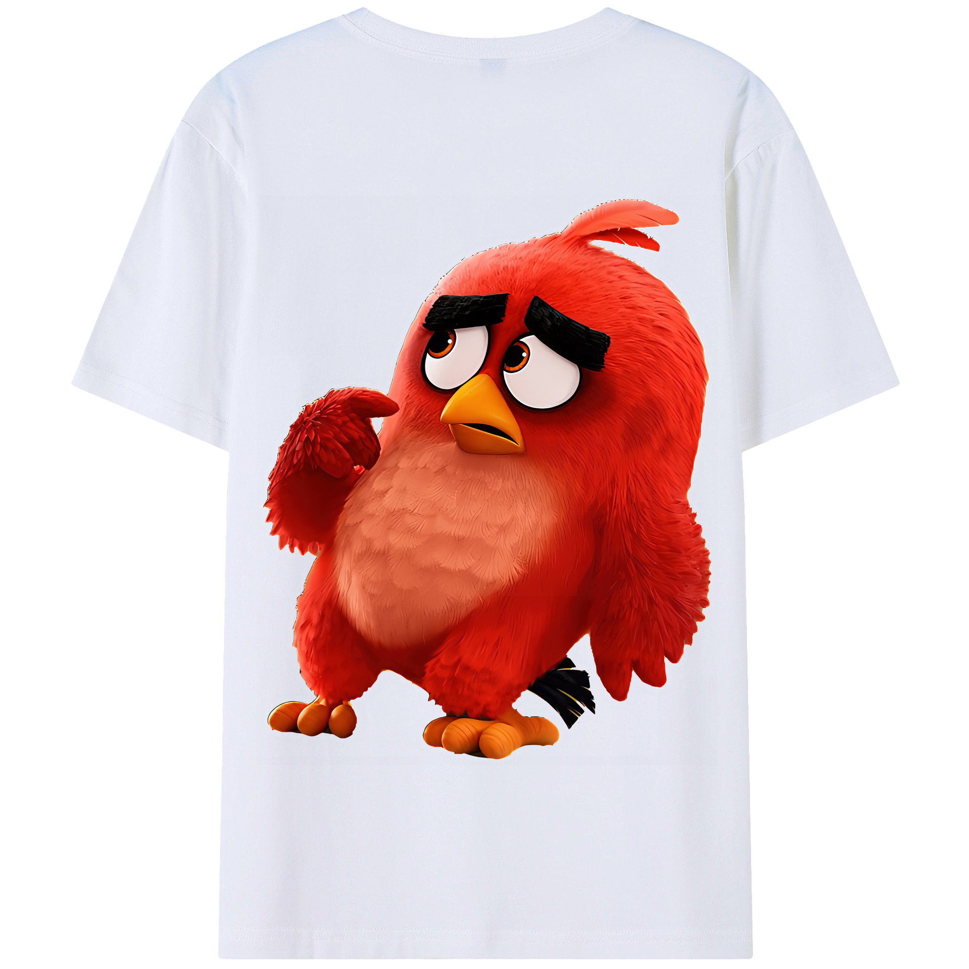（画像用） Angry Birds アングリーバード 綿100％半袖Tシャツ（背面プリント）