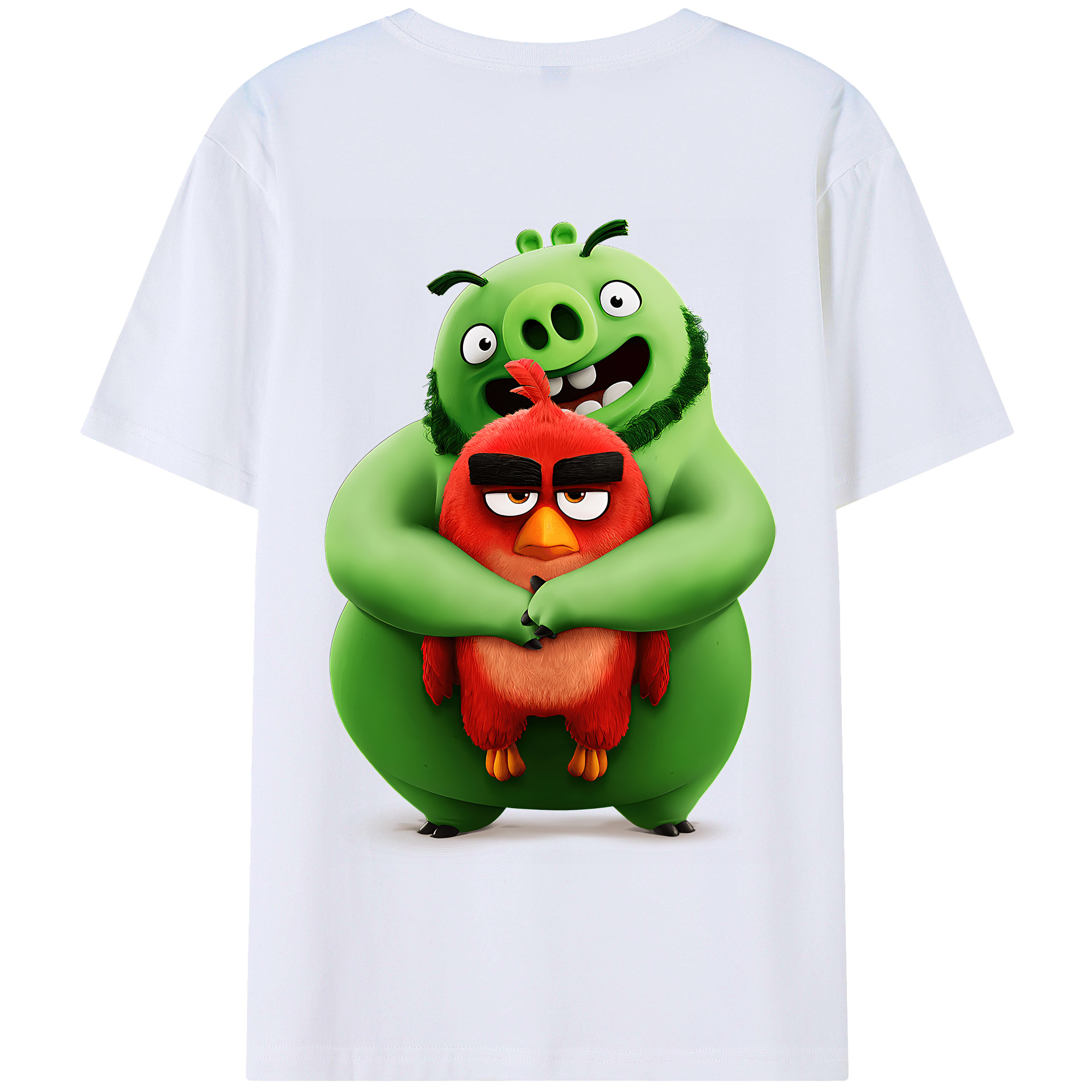 （画像用） Angry Birds アングリーバード 綿100％半袖Tシャツ（背面プリント）