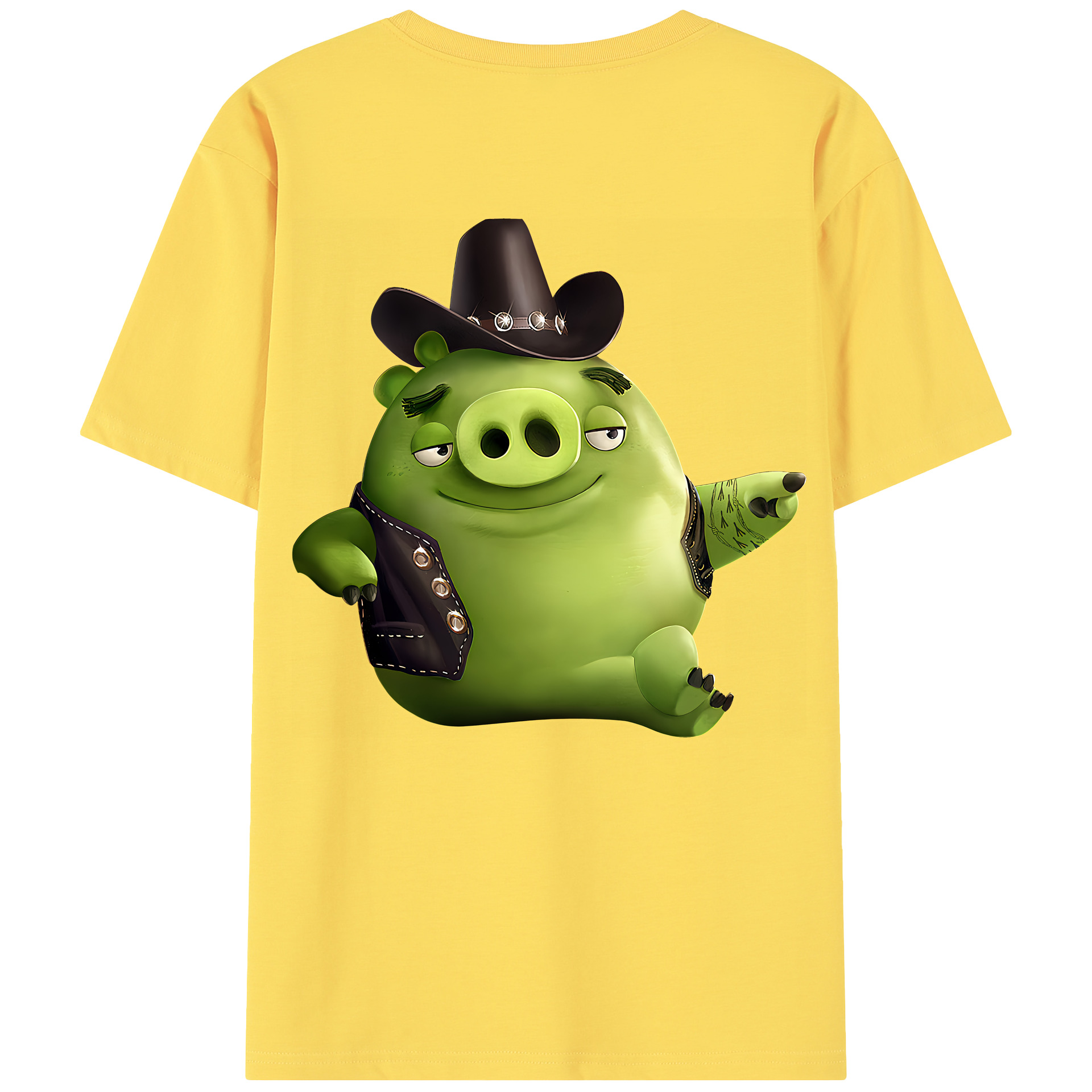 （画像用） Angry Birds アングリーバード 綿100％半袖Tシャツ（背面プリント）