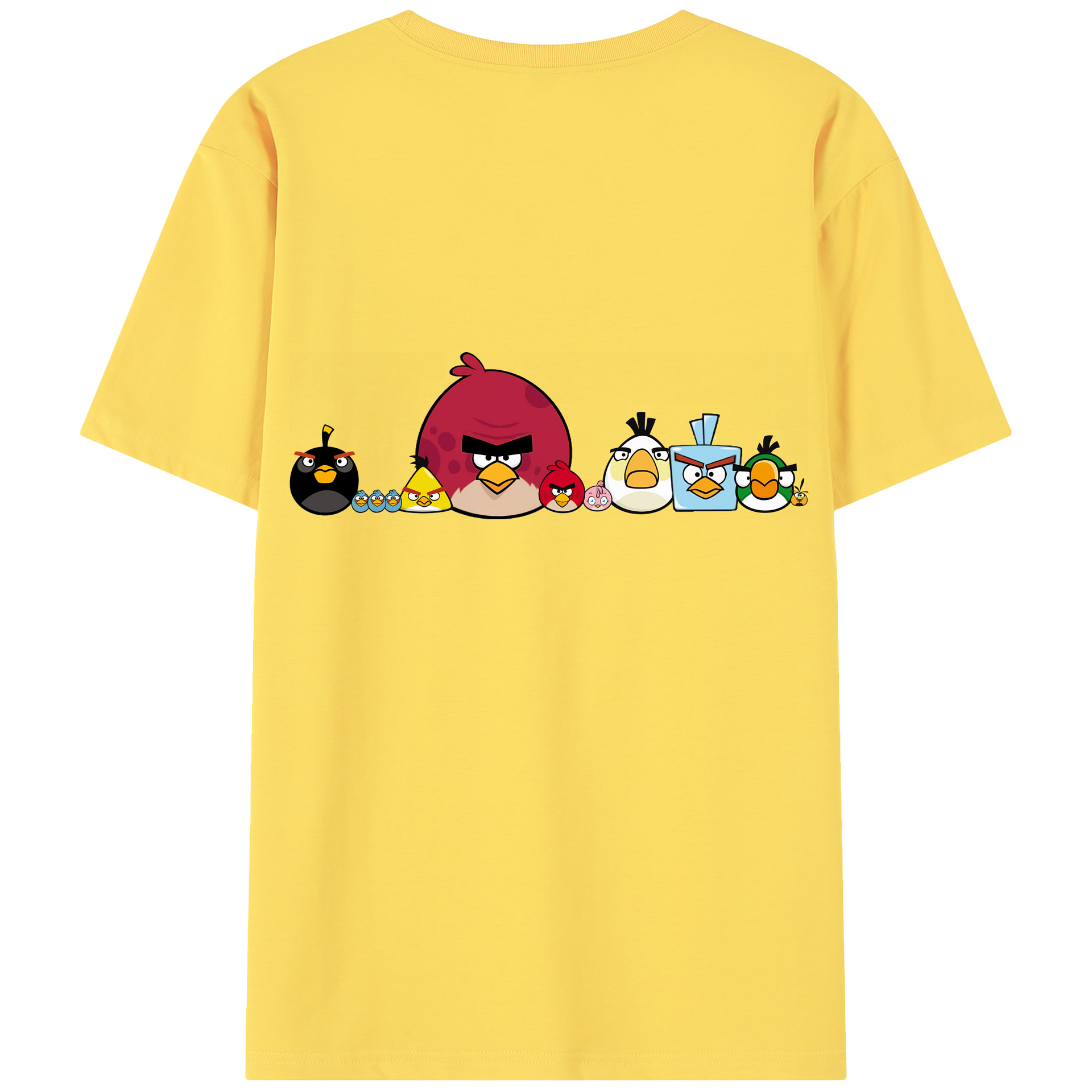 （画像用） Angry Birds アングリーバード 綿100％半袖Tシャツ（背面プリント）