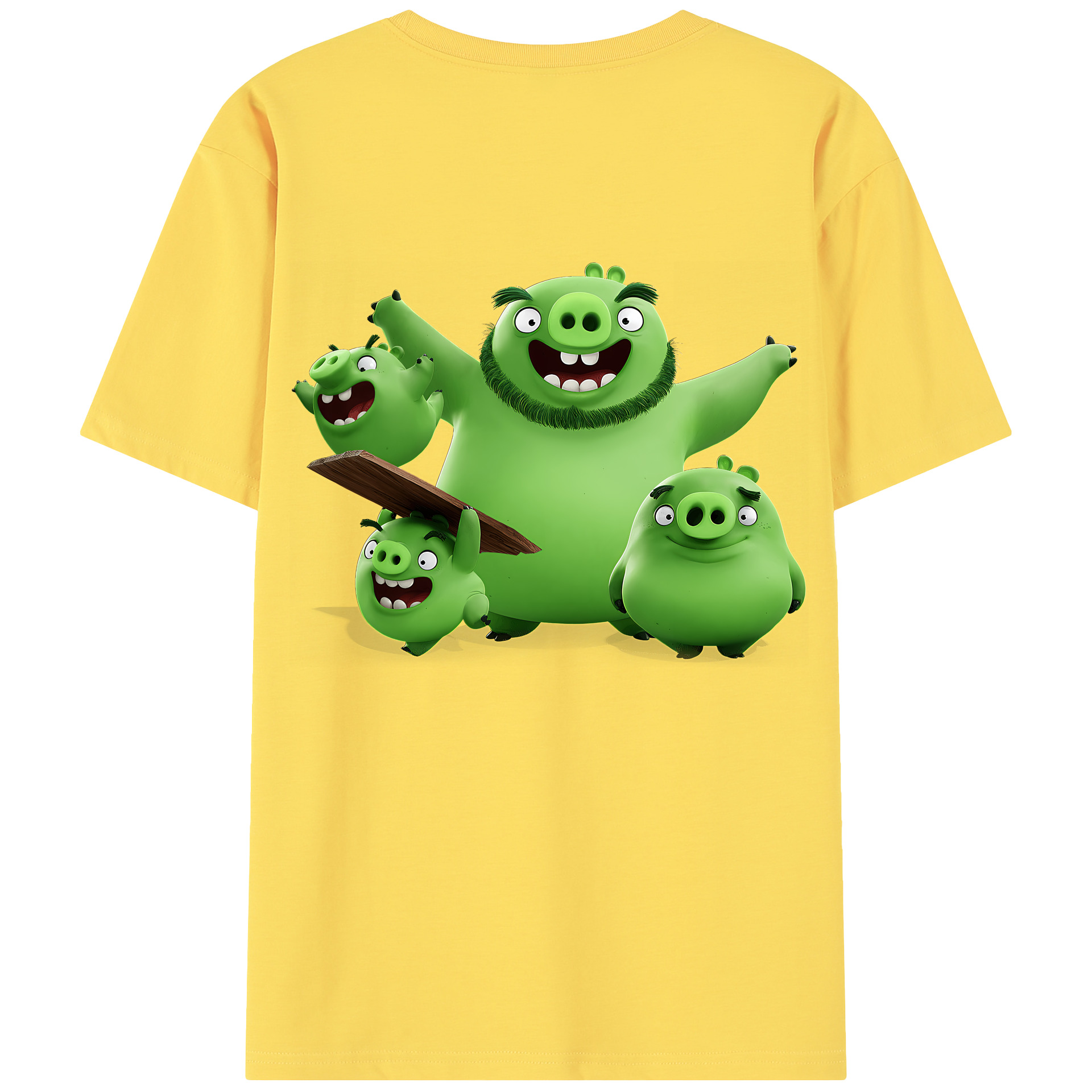 （画像用） Angry Birds アングリーバード 綿100％半袖Tシャツ（背面プリント）