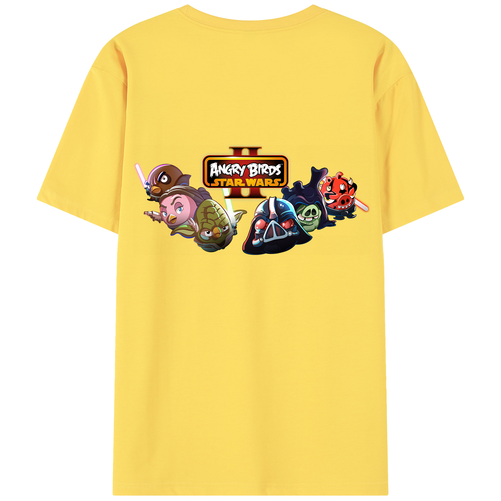 （画像用） Angry Birds アングリーバード 綿100％半袖Tシャツ（背面プリント）