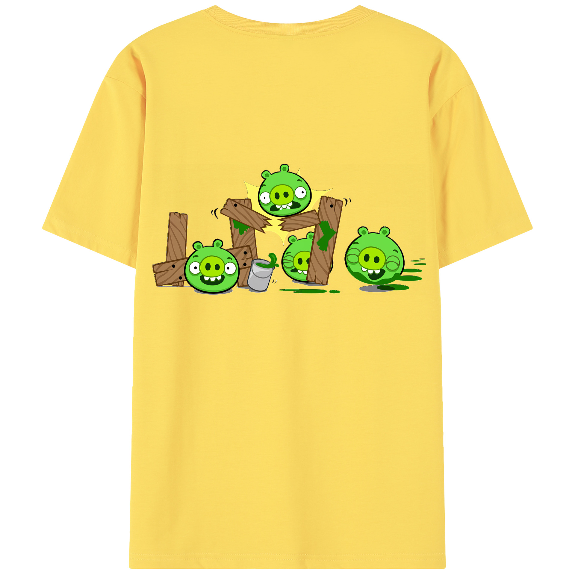 （画像用） Angry Birds アングリーバード 綿100％半袖Tシャツ（背面プリント）