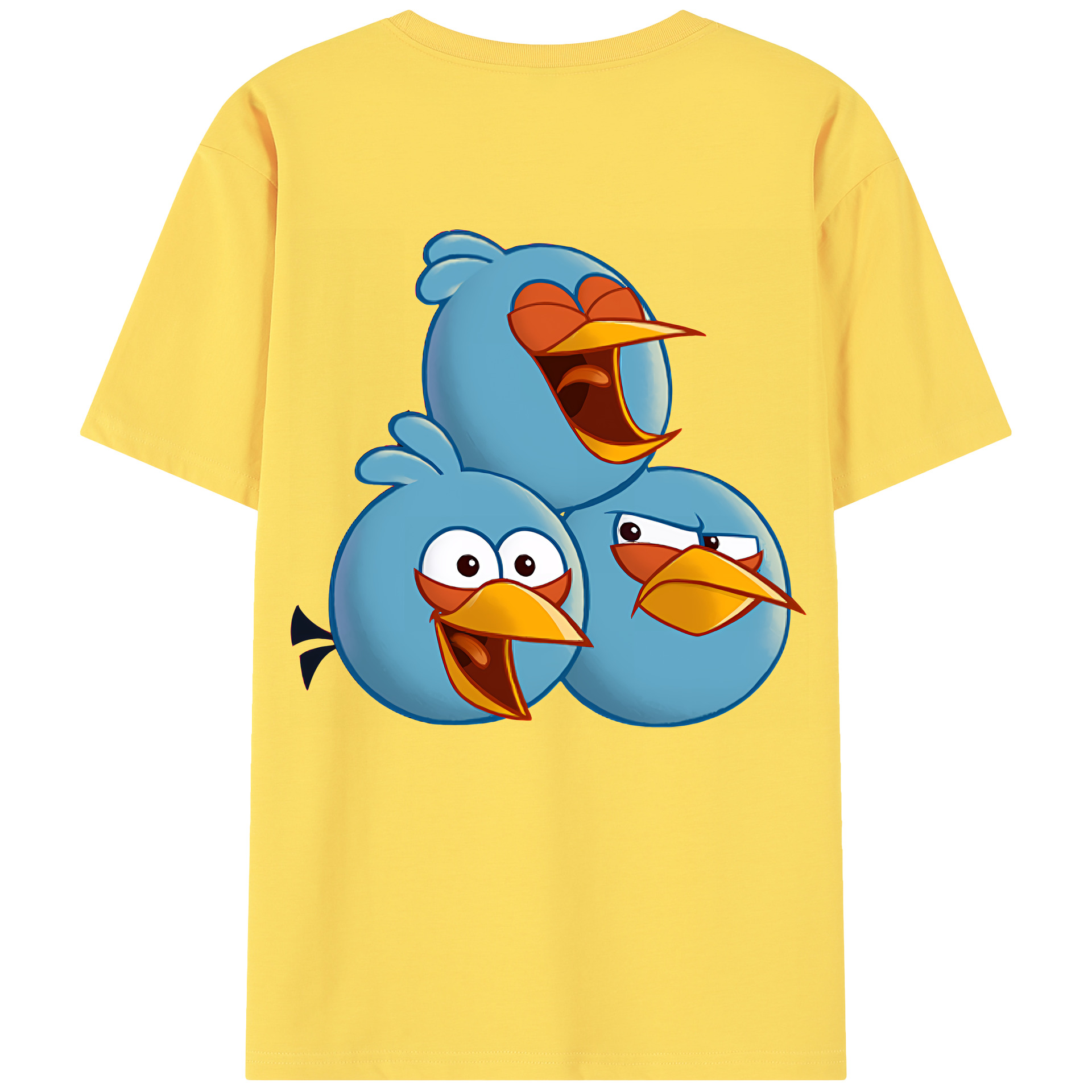 （画像用） Angry Birds アングリーバード 綿100％半袖Tシャツ（背面プリント）