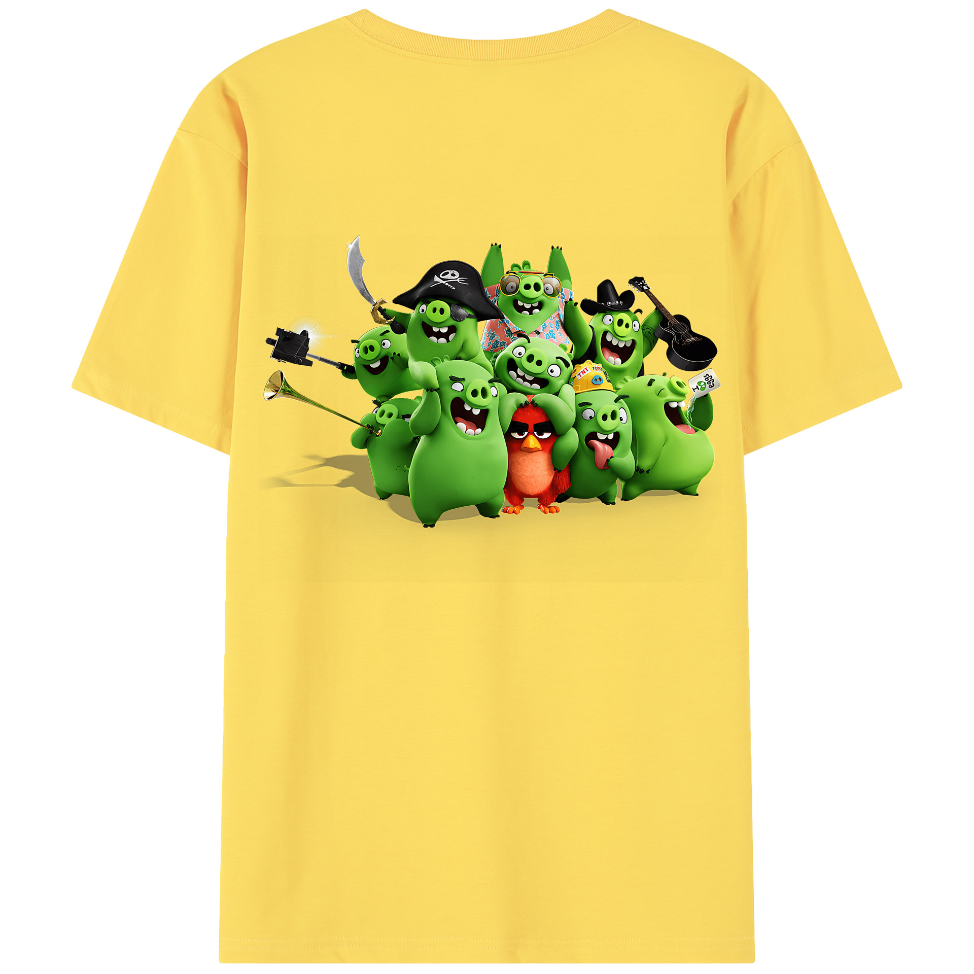 （画像用） Angry Birds アングリーバード 綿100％半袖Tシャツ（背面プリント）