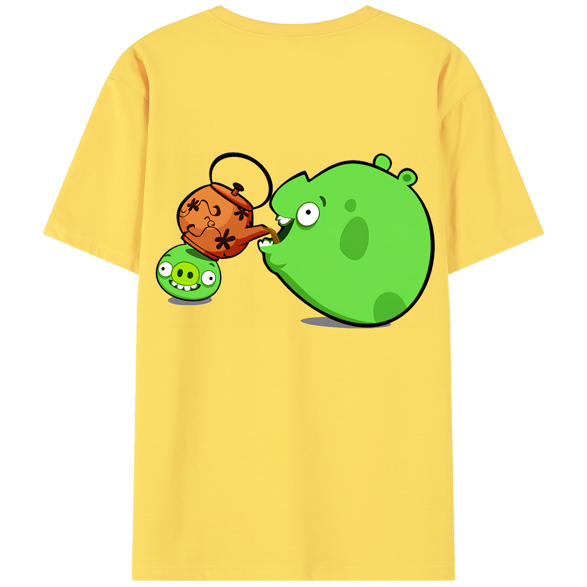 （画像用） Angry Birds アングリーバード 綿100％半袖Tシャツ（背面プリント）