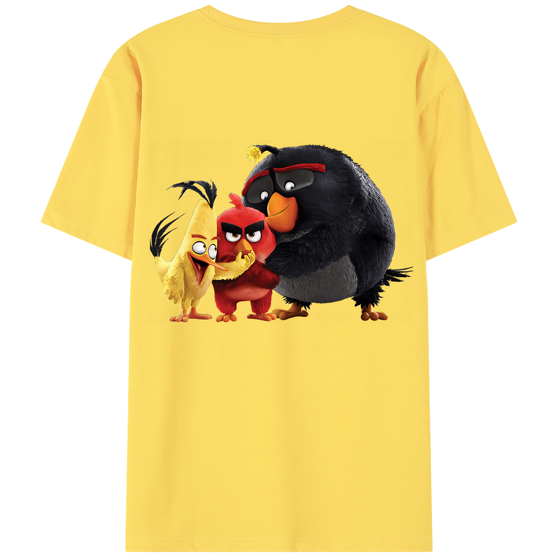 （画像用） Angry Birds アングリーバード 綿100％半袖Tシャツ（背面プリント）