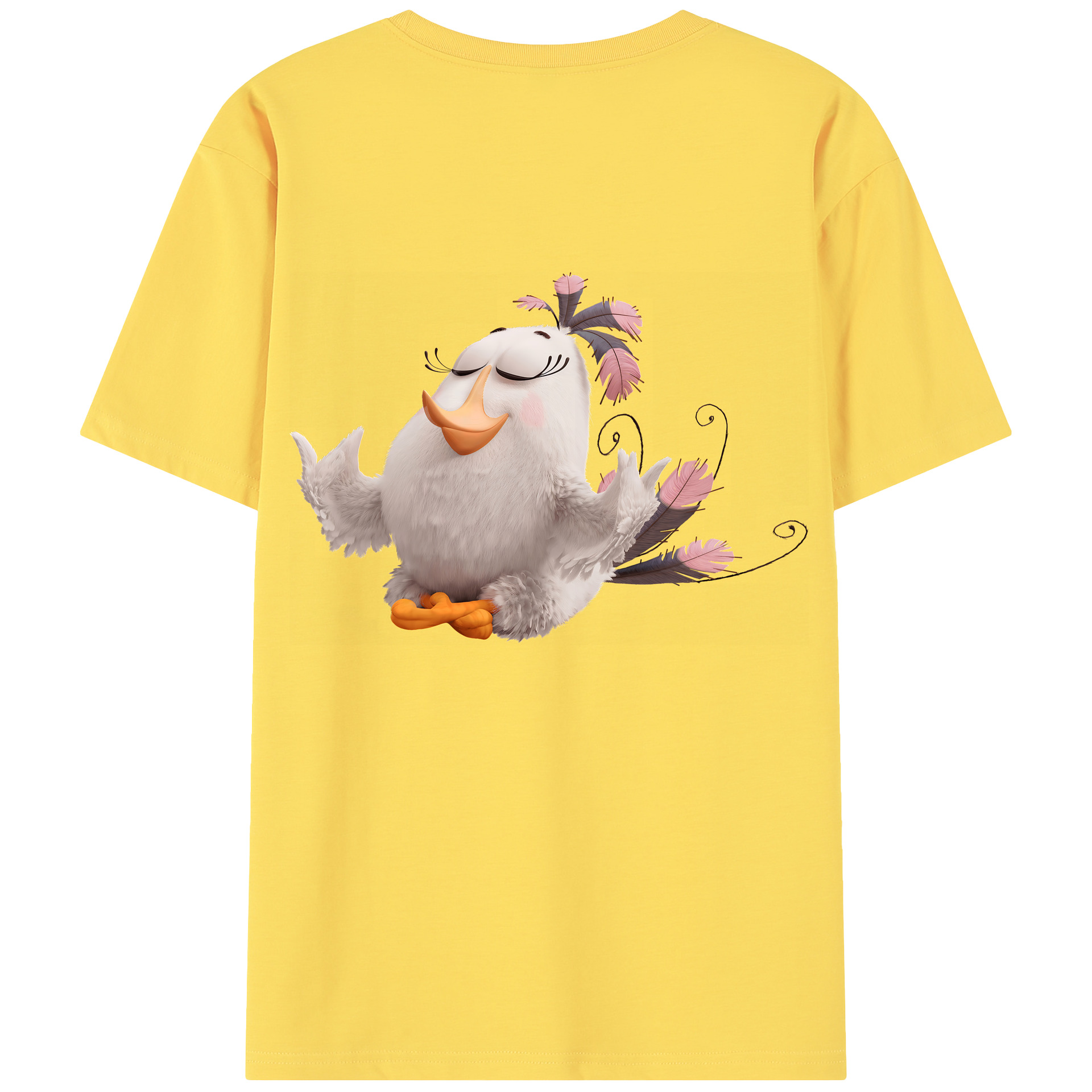 （画像用） Angry Birds アングリーバード 綿100％半袖Tシャツ（背面プリント）