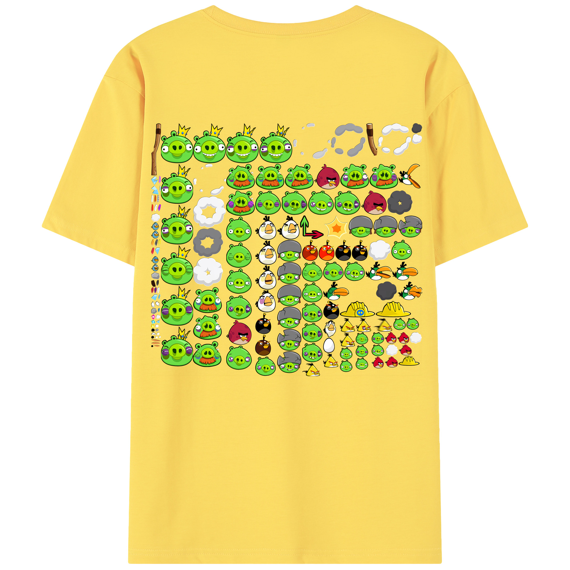 （画像用） Angry Birds アングリーバード 綿100％半袖Tシャツ（背面プリント）
