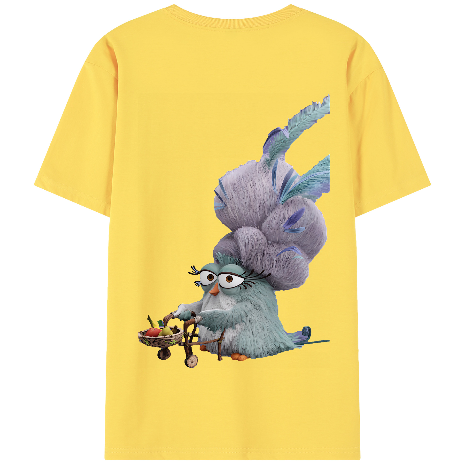 （画像用） Angry Birds アングリーバード 綿100％半袖Tシャツ（背面プリント）