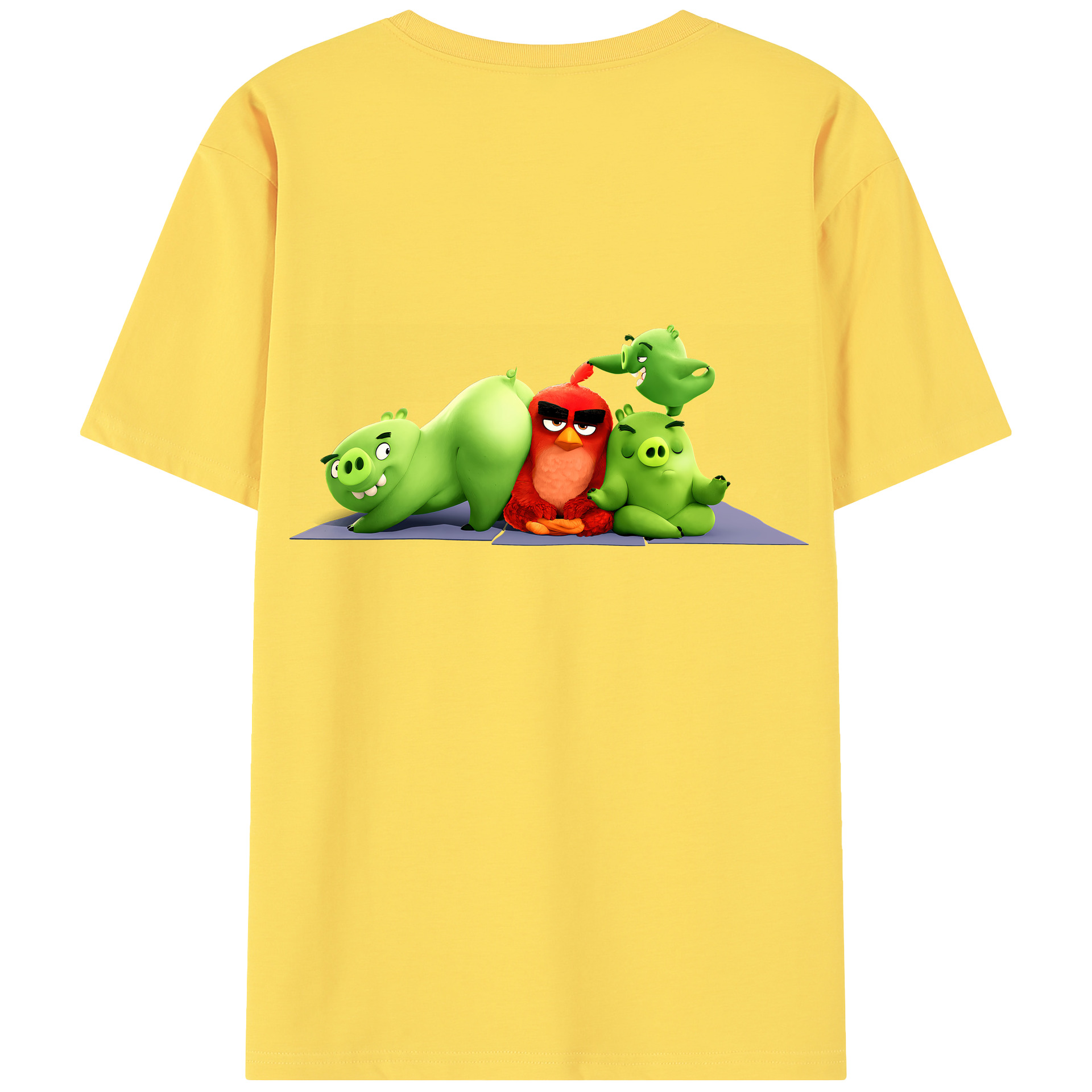 （画像用） Angry Birds アングリーバード 綿100％半袖Tシャツ（背面プリント）