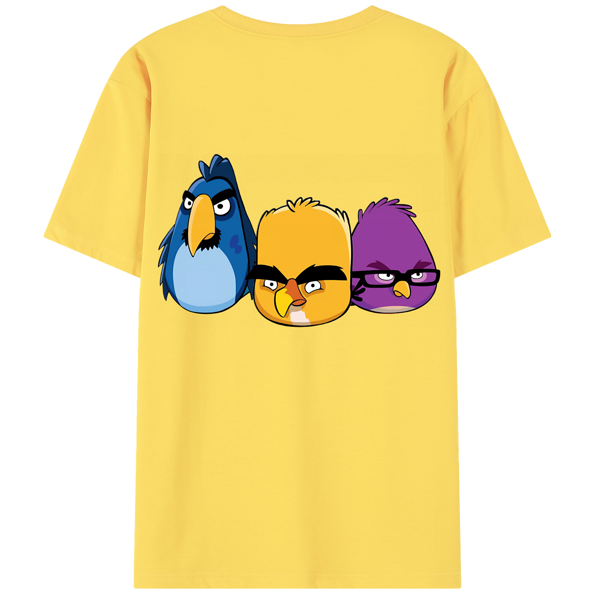 （画像用） Angry Birds アングリーバード 綿100％半袖Tシャツ（背面プリント）