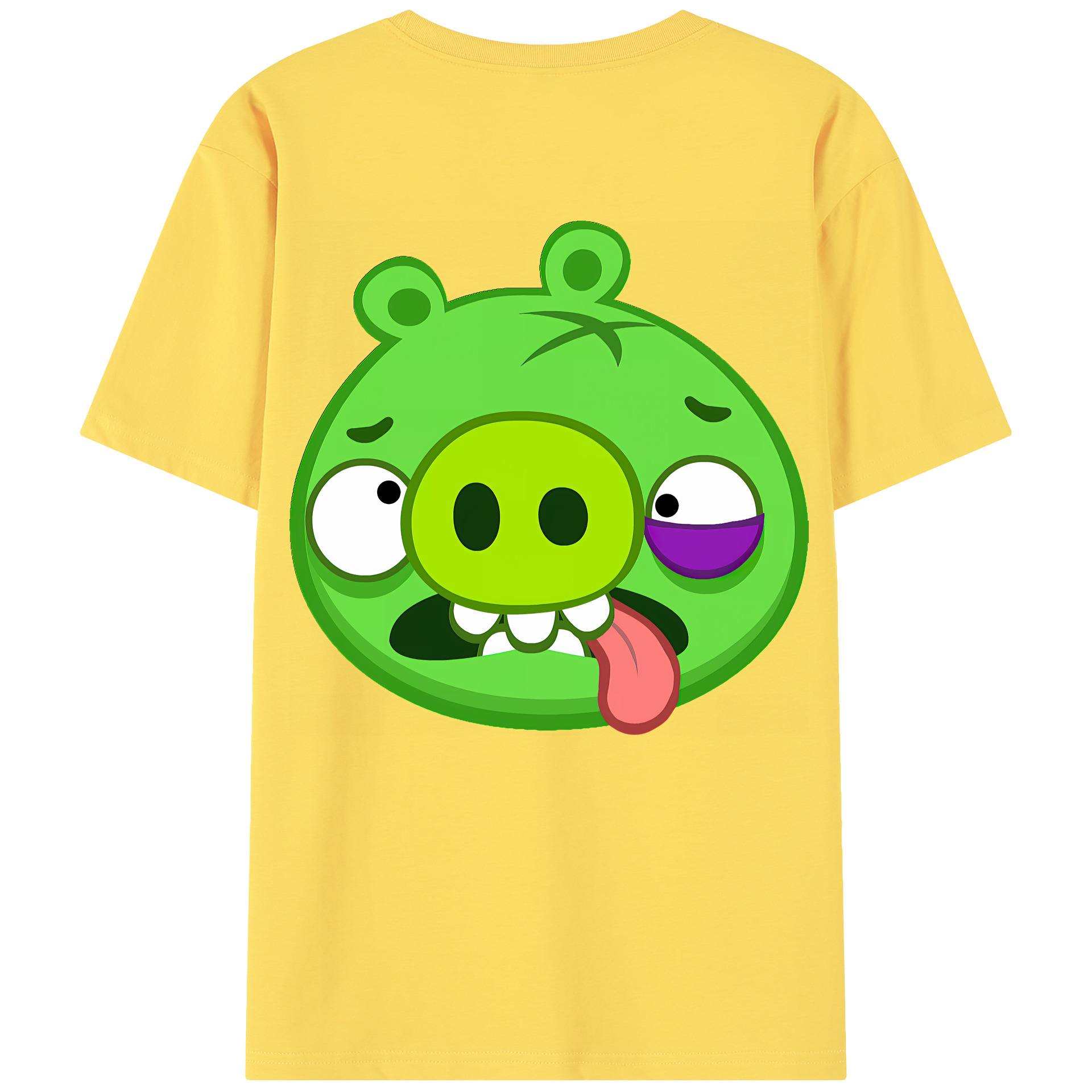 （画像用） Angry Birds アングリーバード 綿100％半袖Tシャツ（背面プリント）