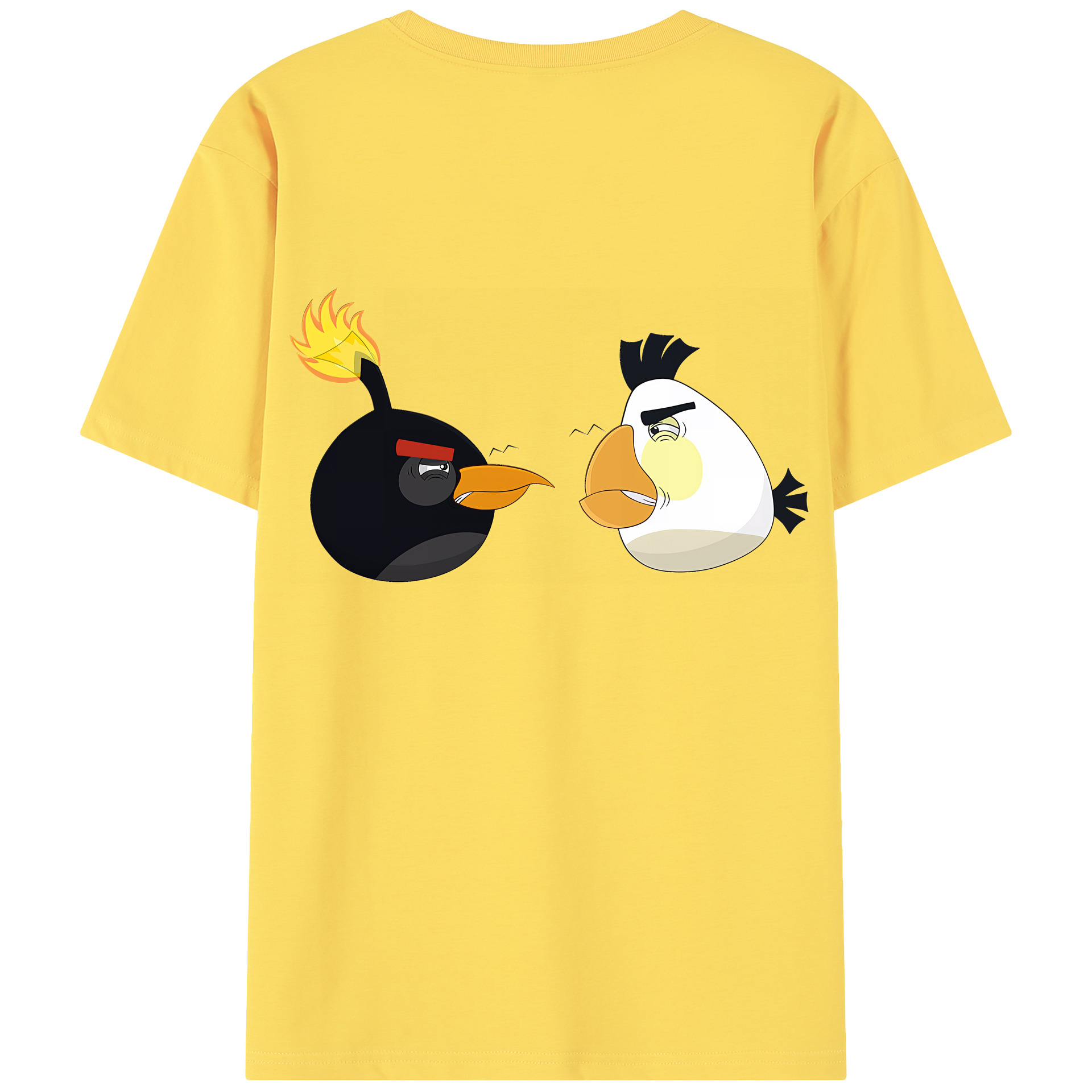 （画像用） Angry Birds アングリーバード 綿100％半袖Tシャツ（背面プリント）