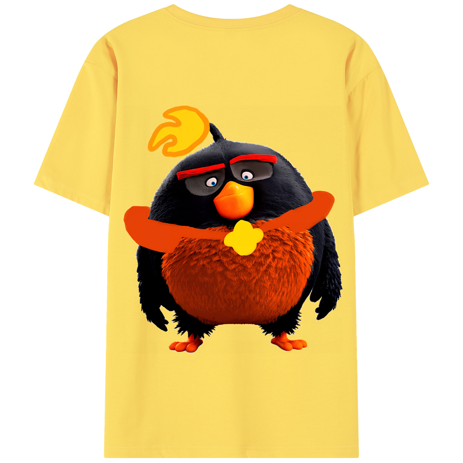 （画像用） Angry Birds アングリーバード 綿100％半袖Tシャツ（背面プリント）