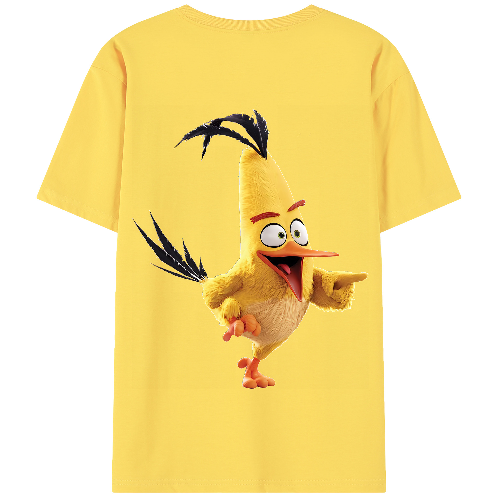 （画像用） Angry Birds アングリーバード 綿100％半袖Tシャツ（背面プリント）
