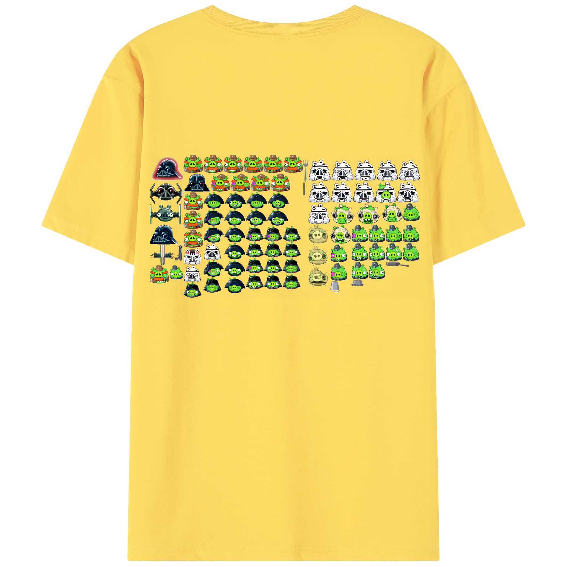 （画像用） Angry Birds アングリーバード 綿100％半袖Tシャツ（背面プリント）