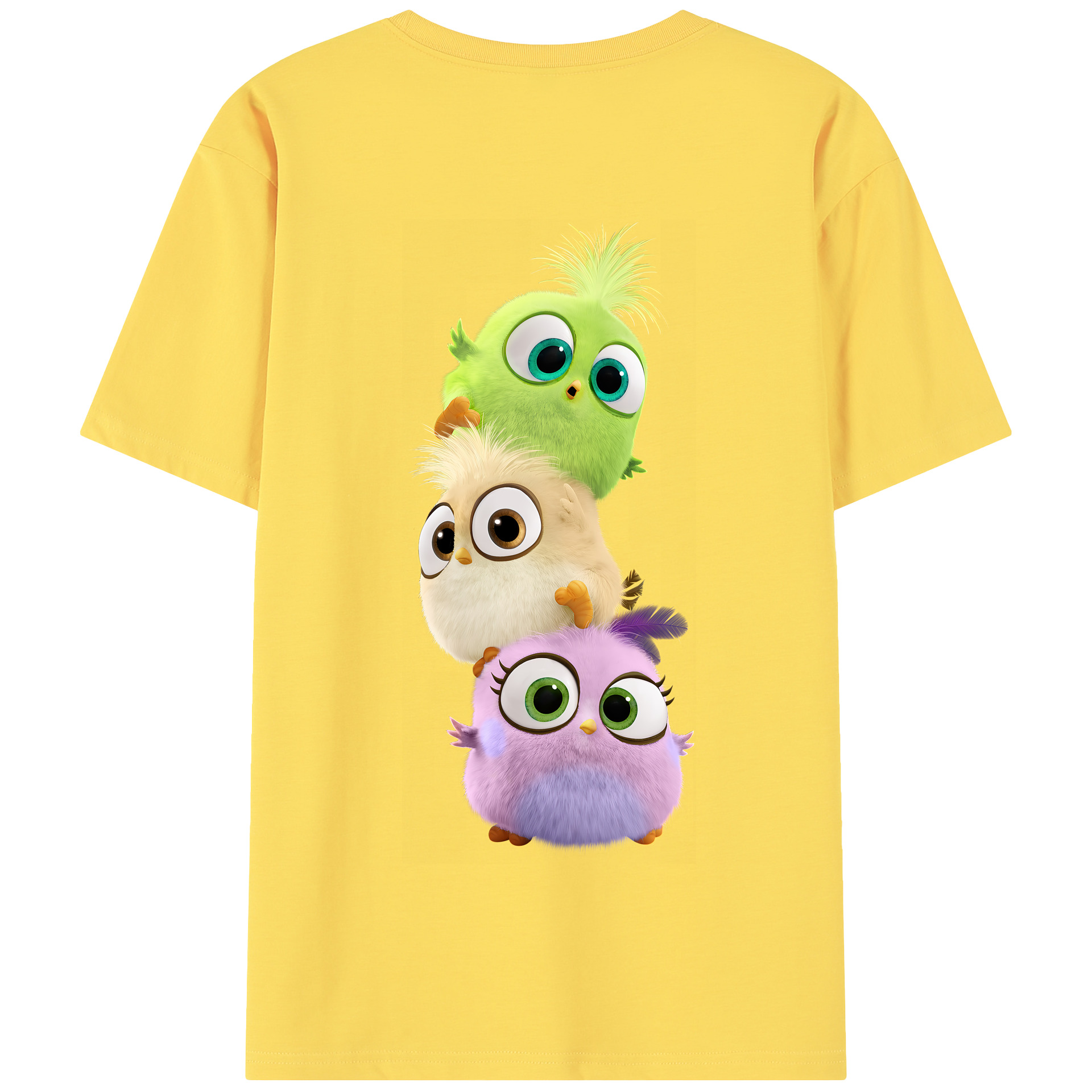 （画像用） Angry Birds アングリーバード 綿100％半袖Tシャツ（背面プリント）